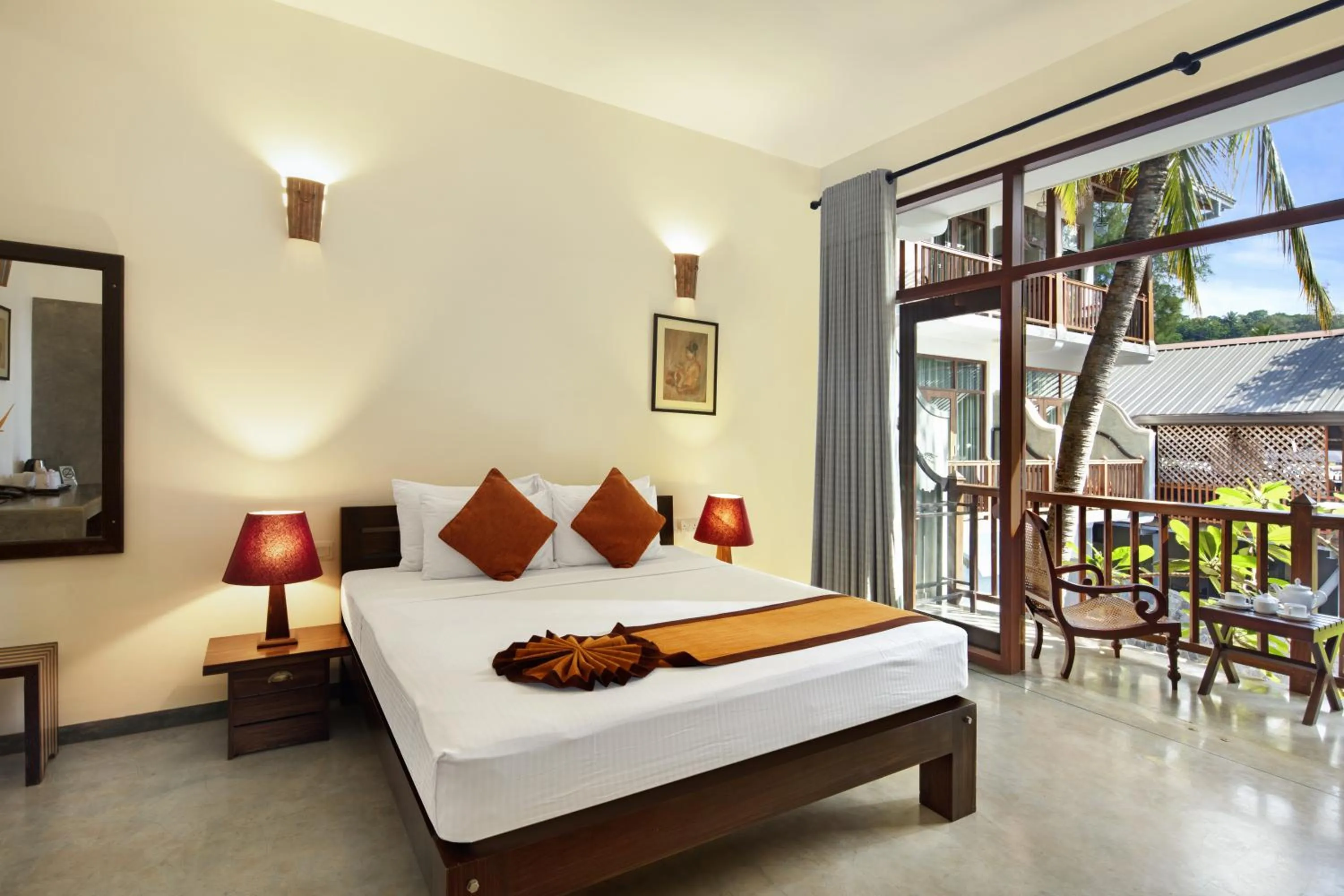 Balcony/Terrace, Bed in Tartaruga Beach Unawatuna