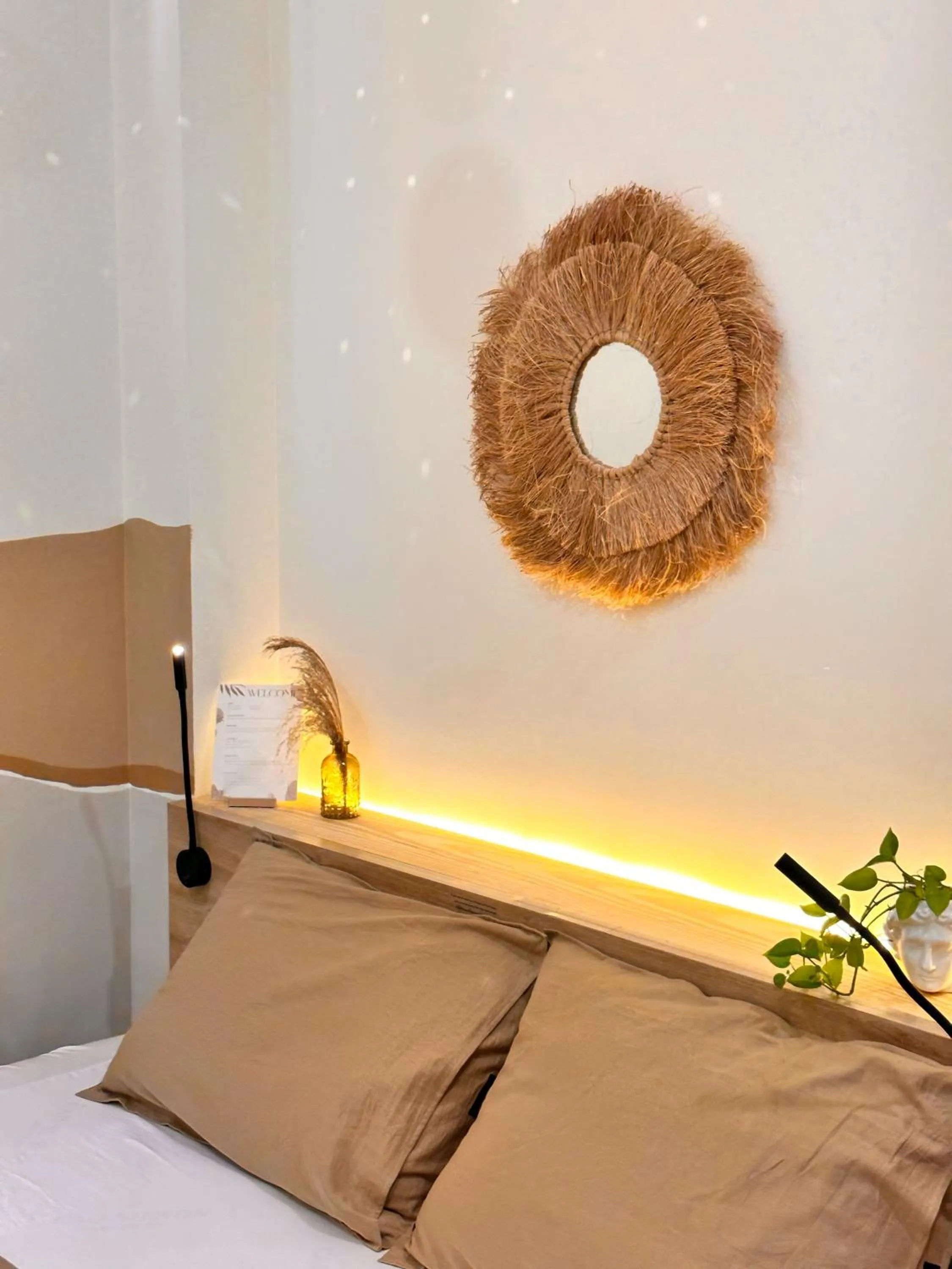 Decorative detail, Bed in LalaHouse Spring Apartment - Saigon Center