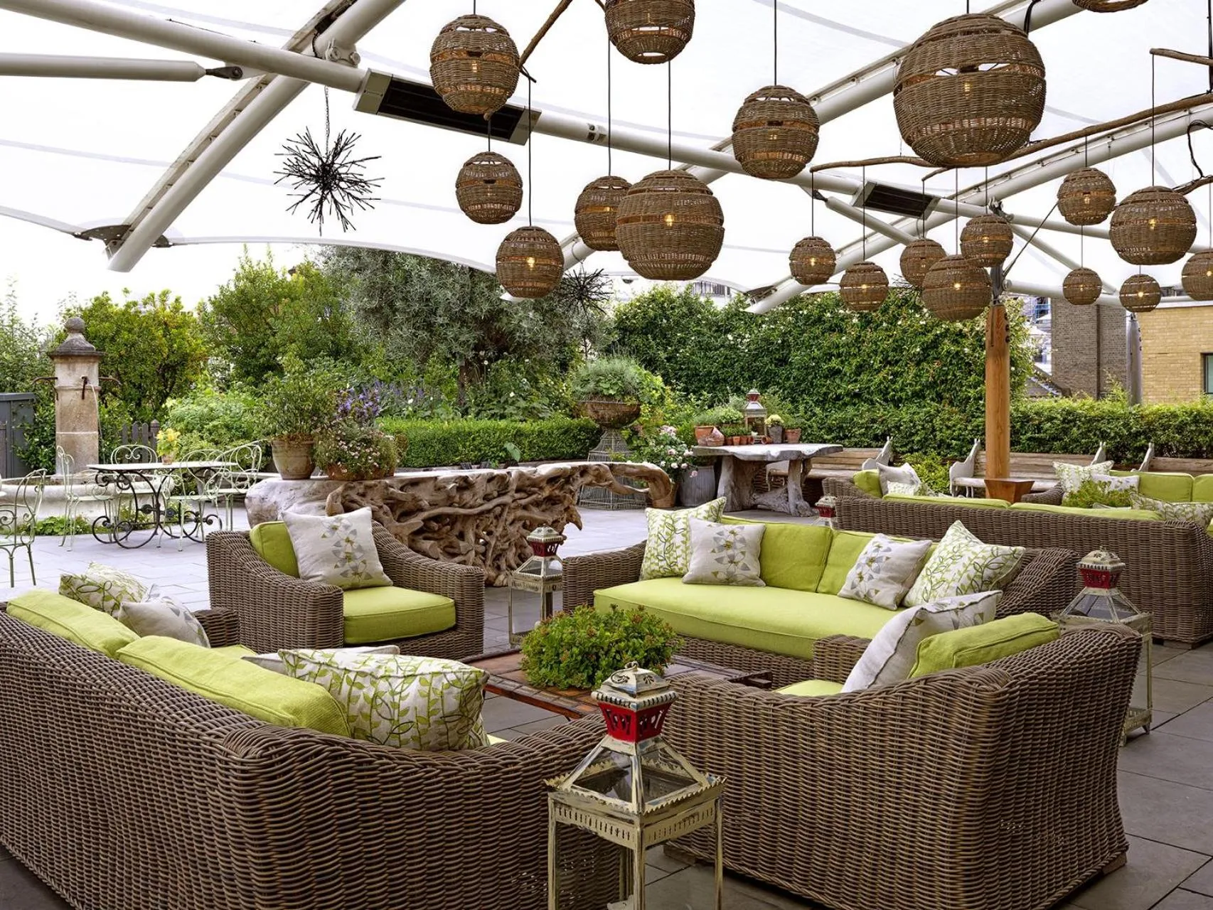 Patio in Ham Yard Hotel, Firmdale Hotels