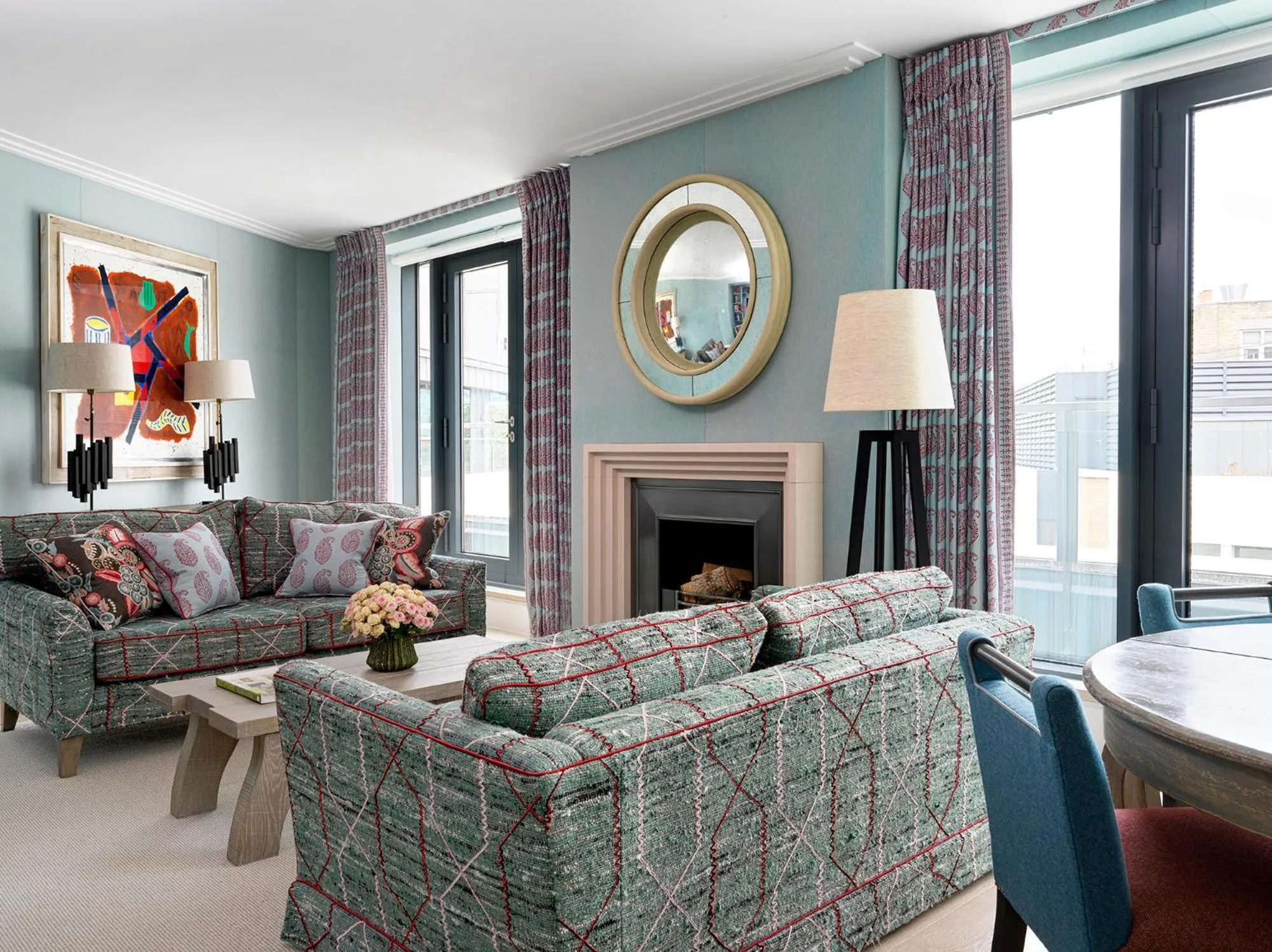 Living room in Ham Yard Hotel, Firmdale Hotels