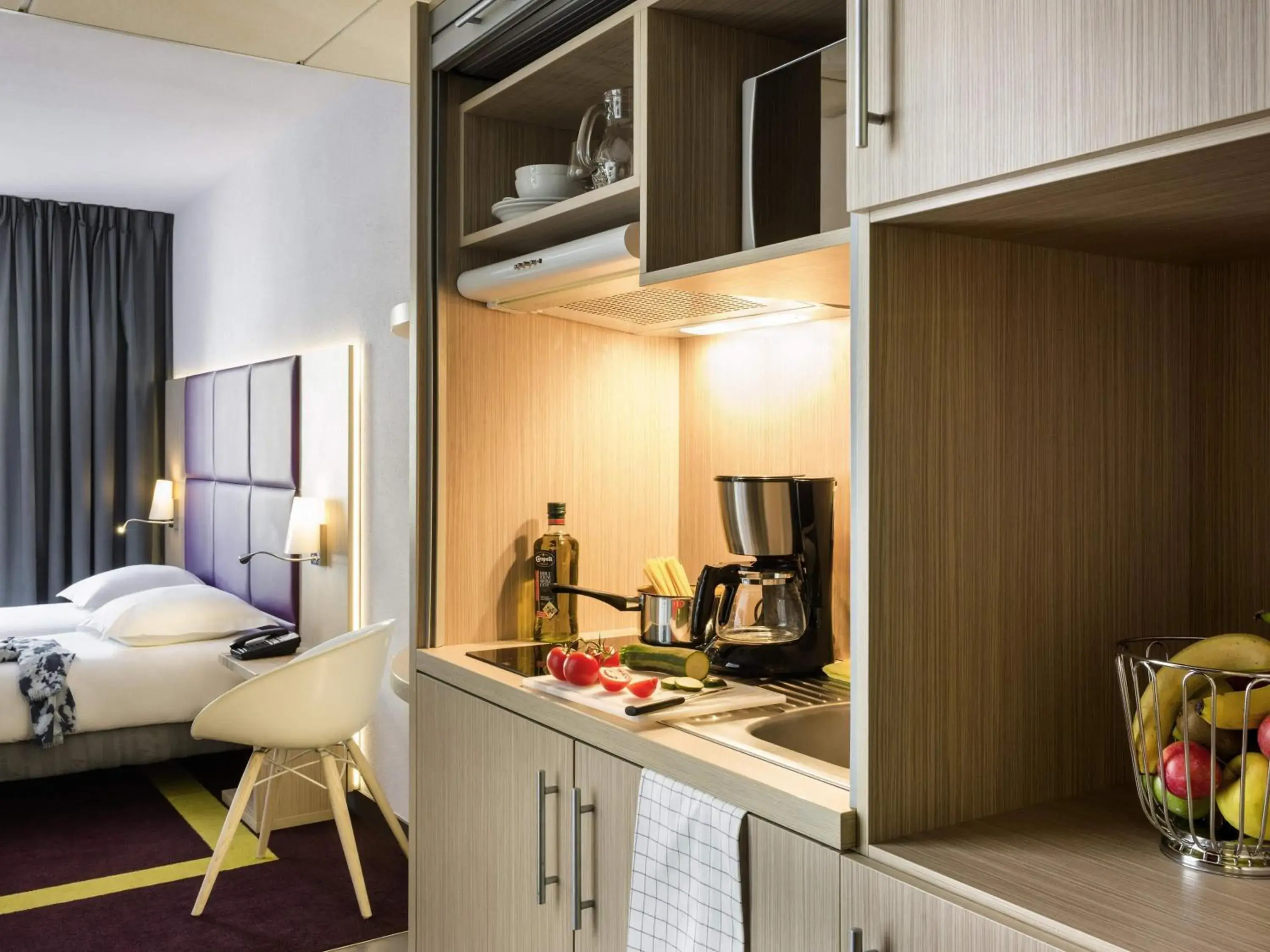 Bedroom, Bed in Aparthotel Adagio Paris Malakoff Chatillon Bedroom, Bed in Aparthotel Adagio Paris Malakoff Chatillon