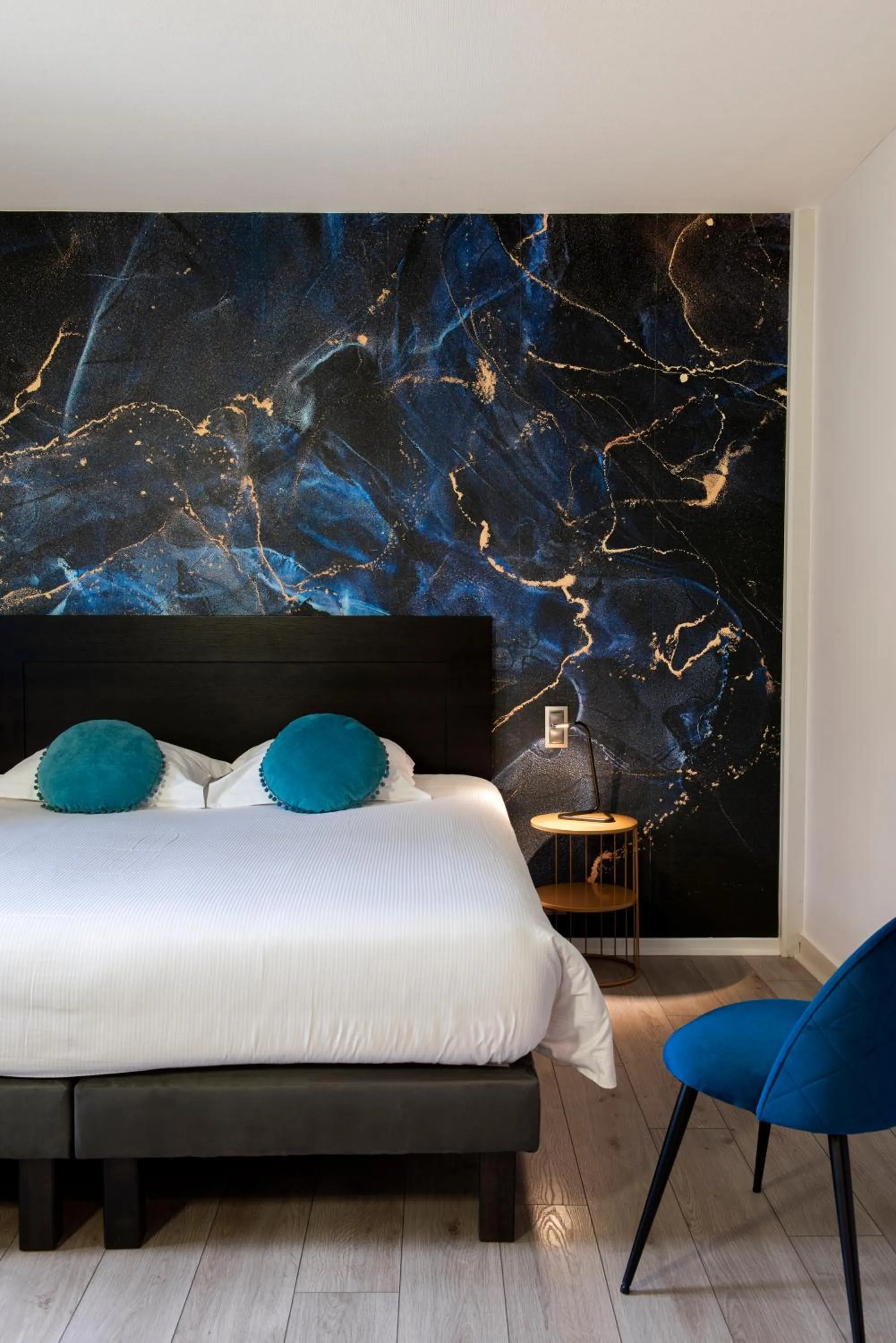 Bedroom, Bed in Logis Hotel-Restaurant Saint Romain