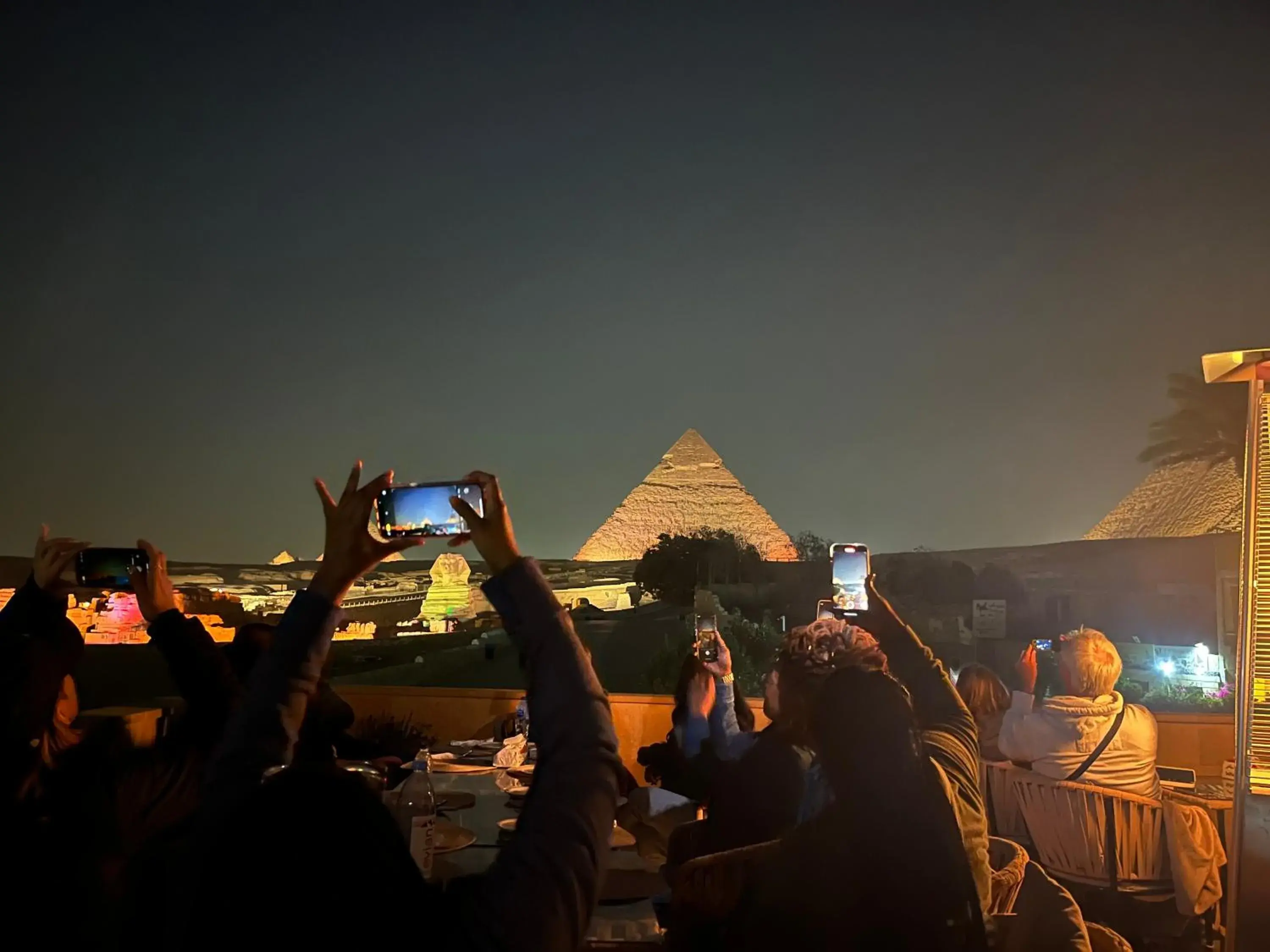 Night in The Gate Hotel Front Pyramids & Sphinx View Night in The Gate Hotel Front Pyramids & Sphinx View