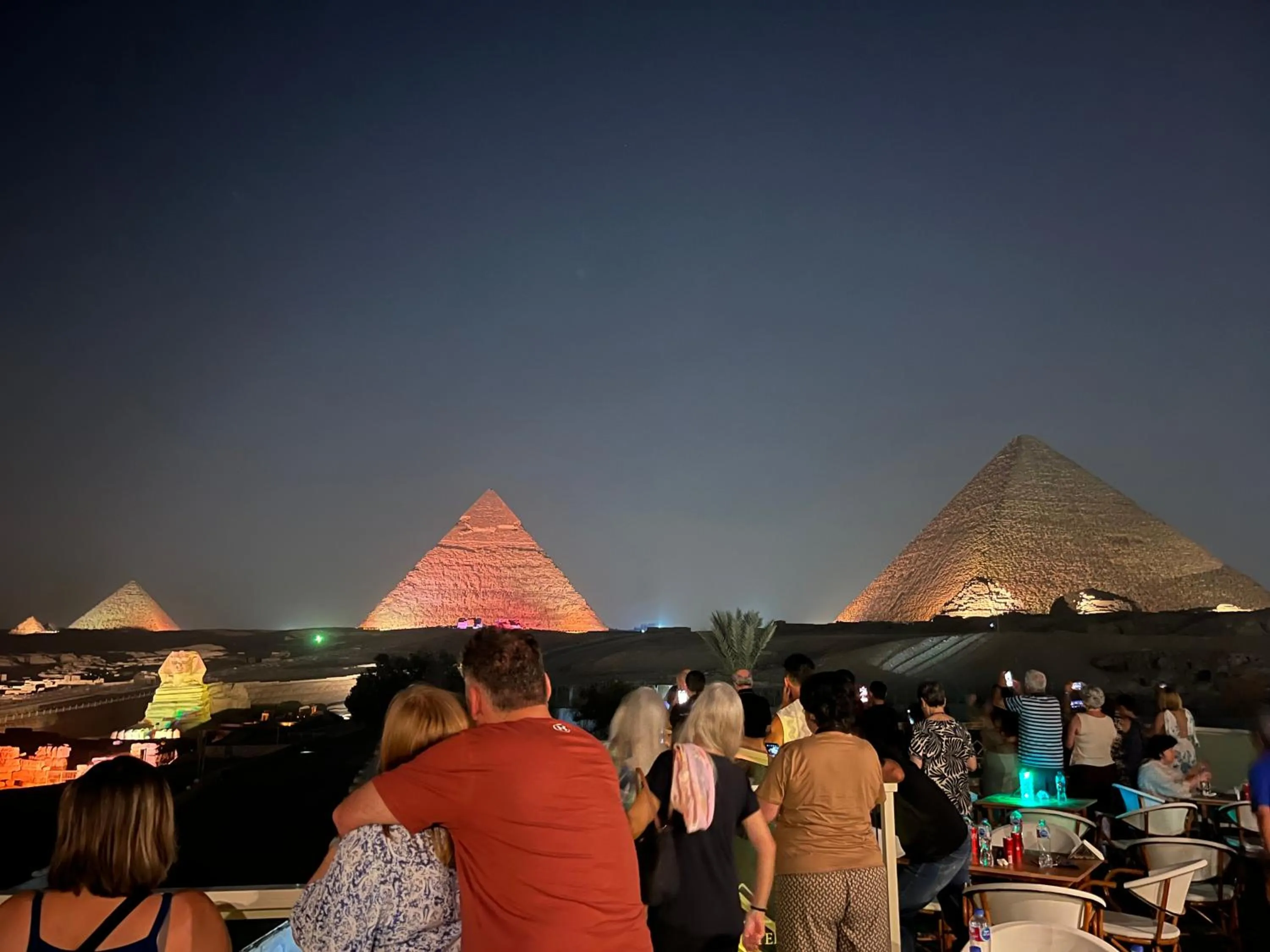 Night in The Gate Hotel Front Pyramids & Sphinx View