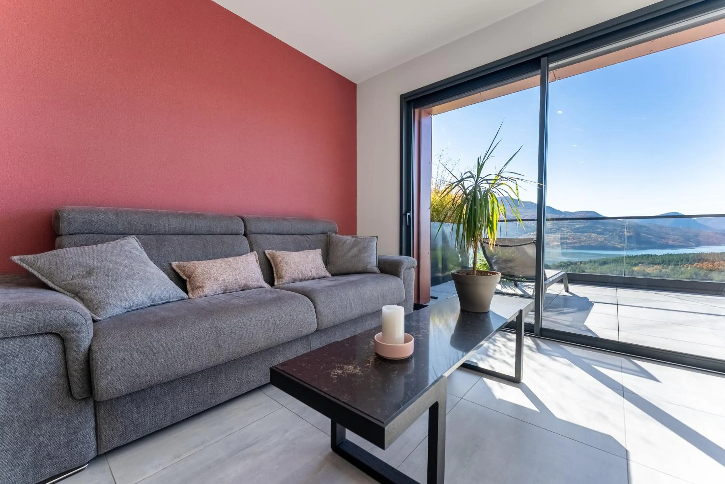 Living room in Les Restanques du lac