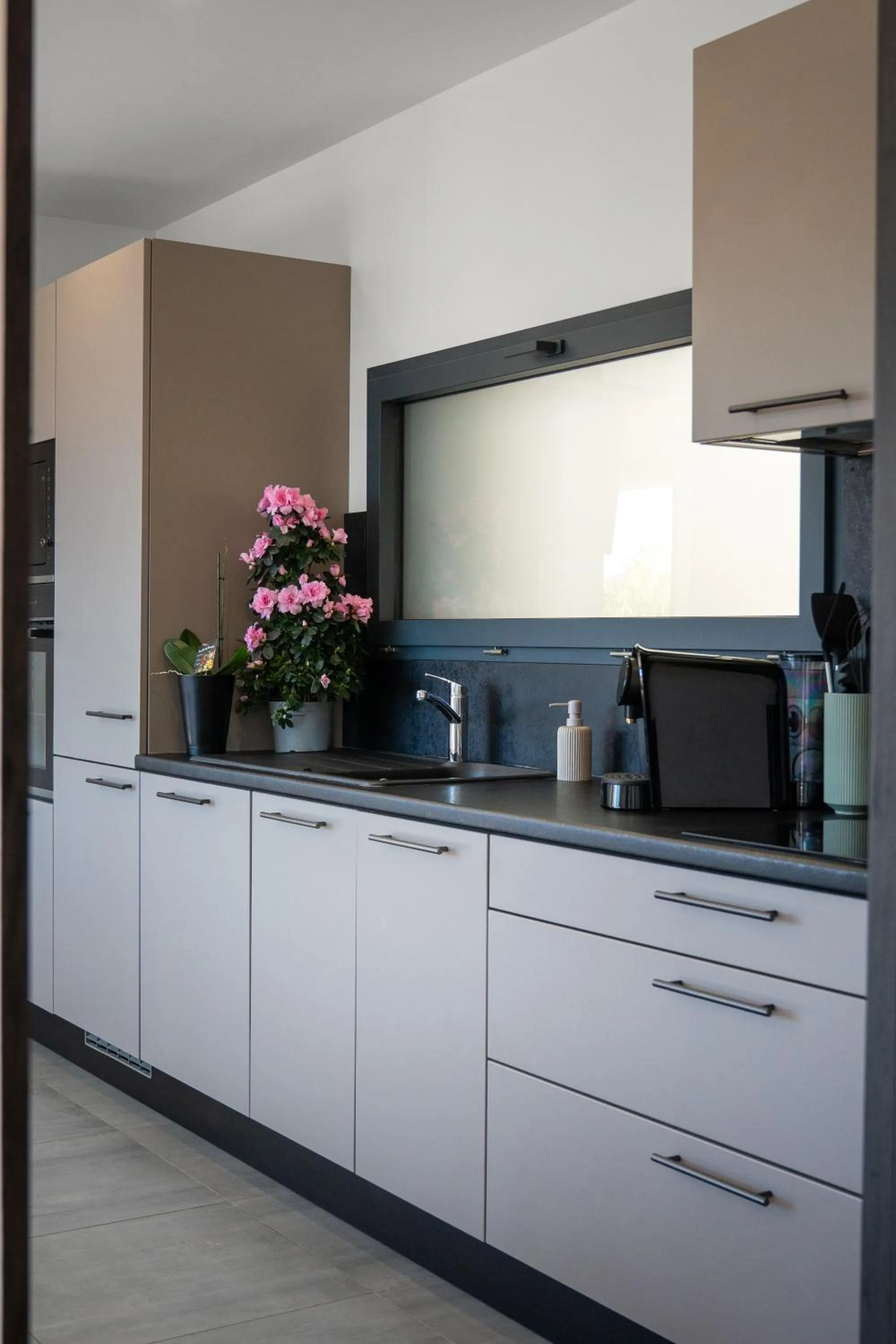 Kitchen or kitchenette in Les Restanques du lac