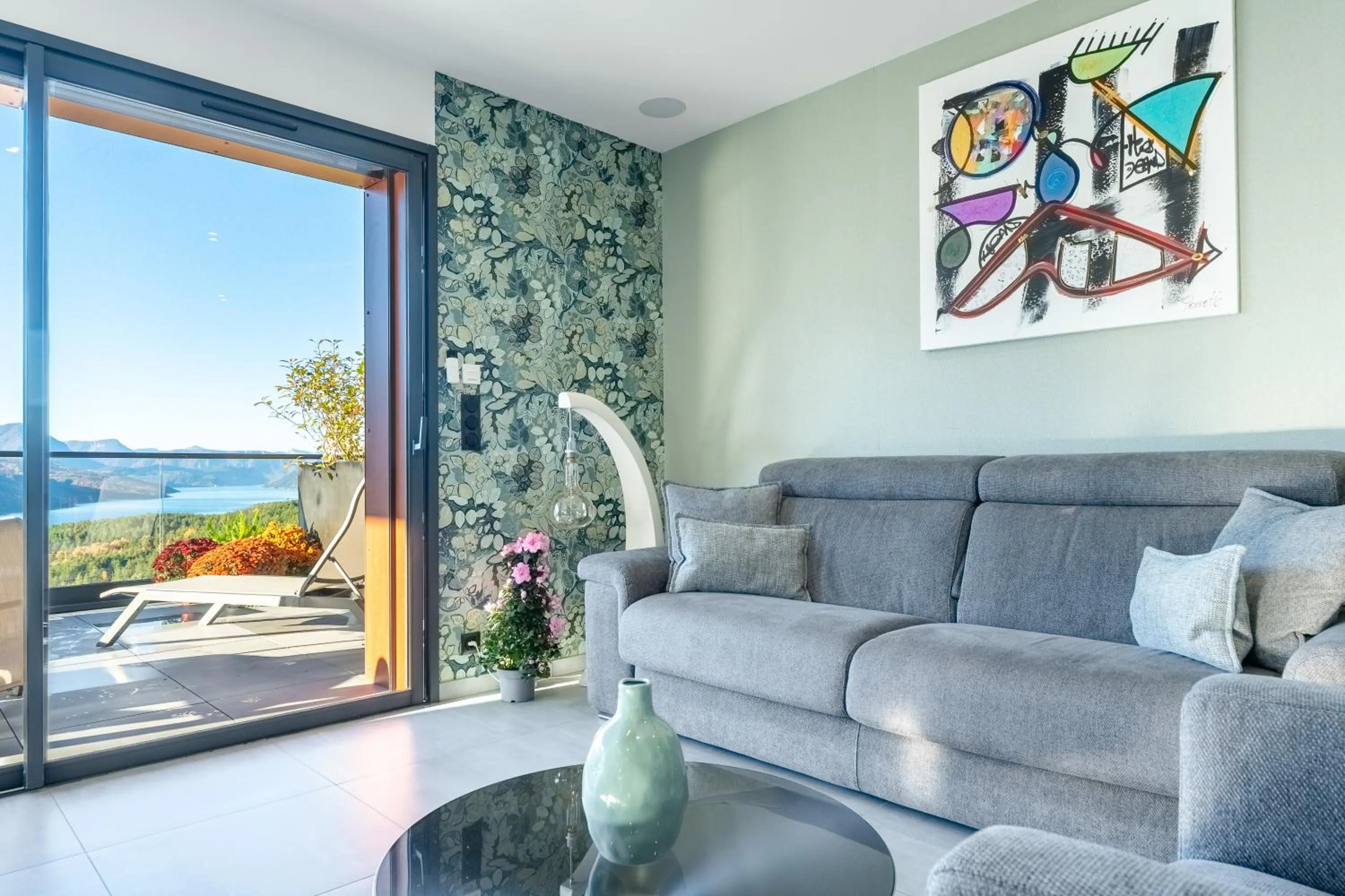 Living room in Les Restanques du lac