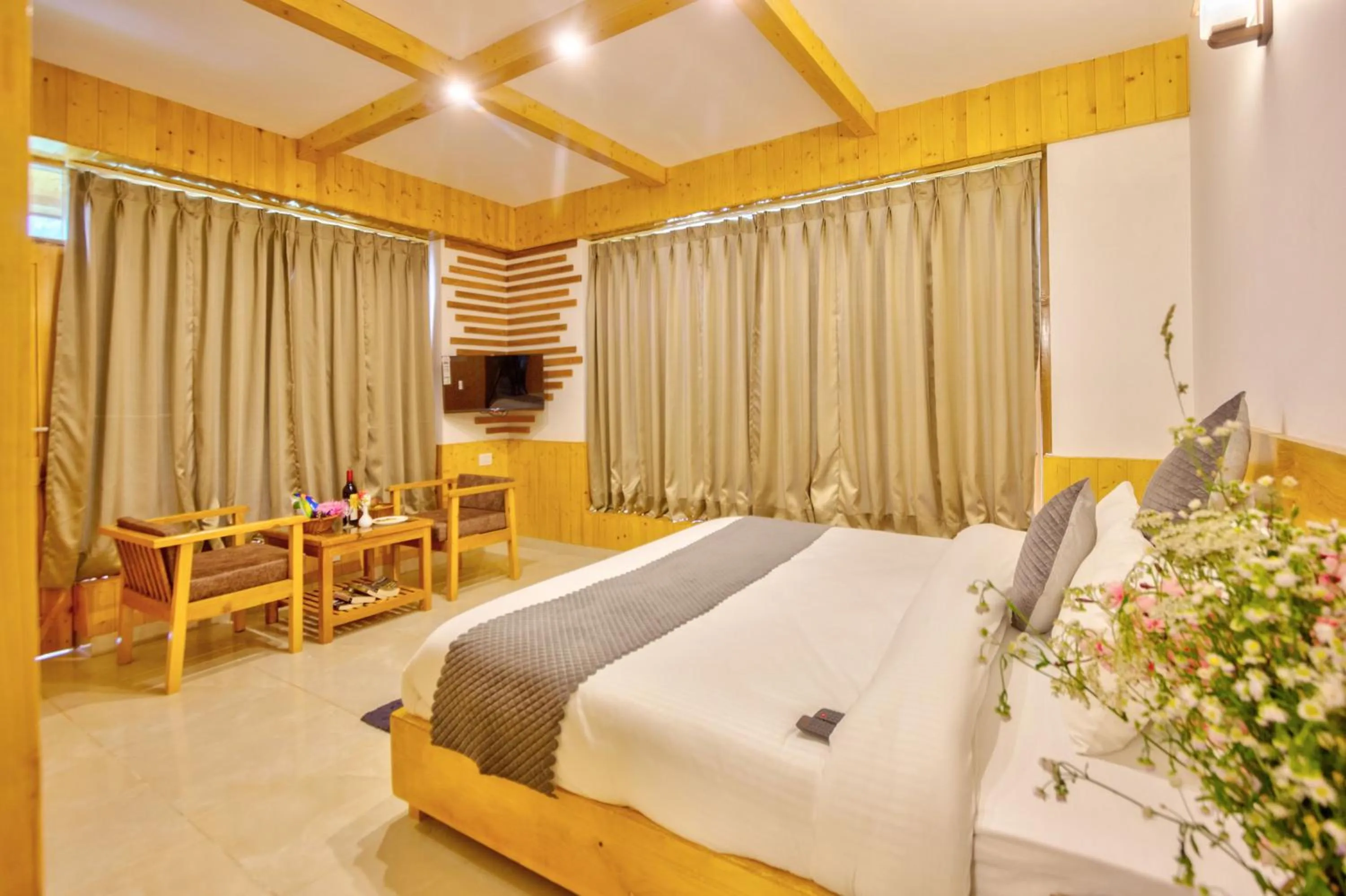 Bed in La Aero Resort Home in Snow Mountains