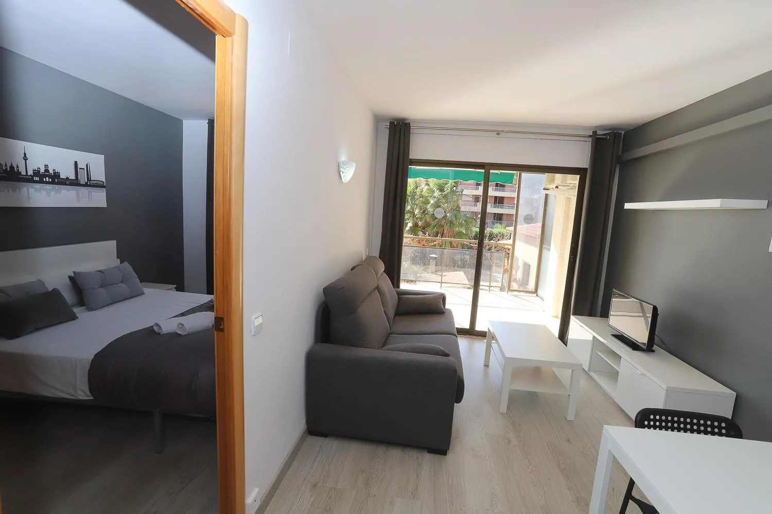 Living room, Bed in DIFFERENTFLATS Costa d' Or II
