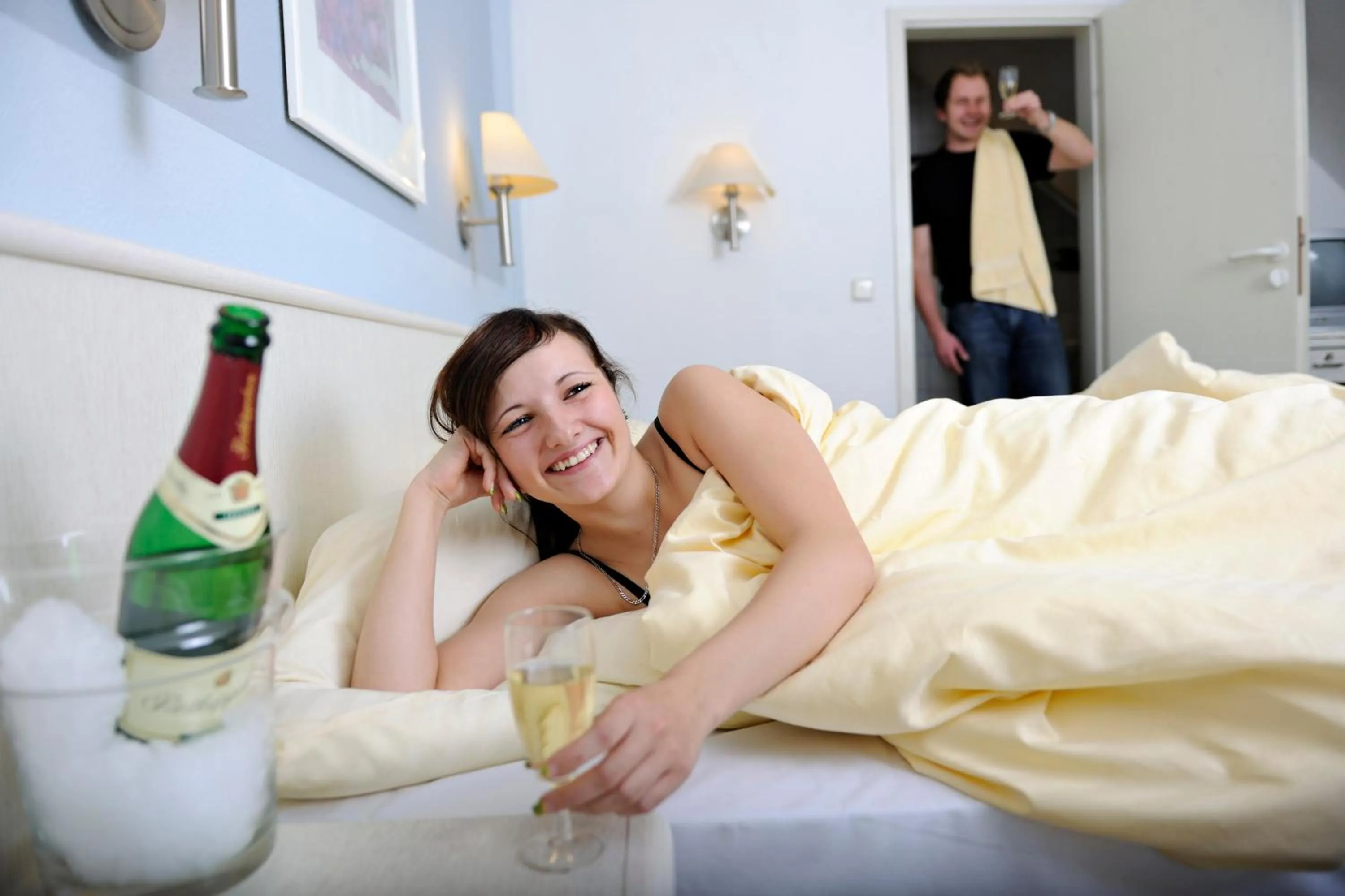 Guests, Bed in Hotel Fabrice