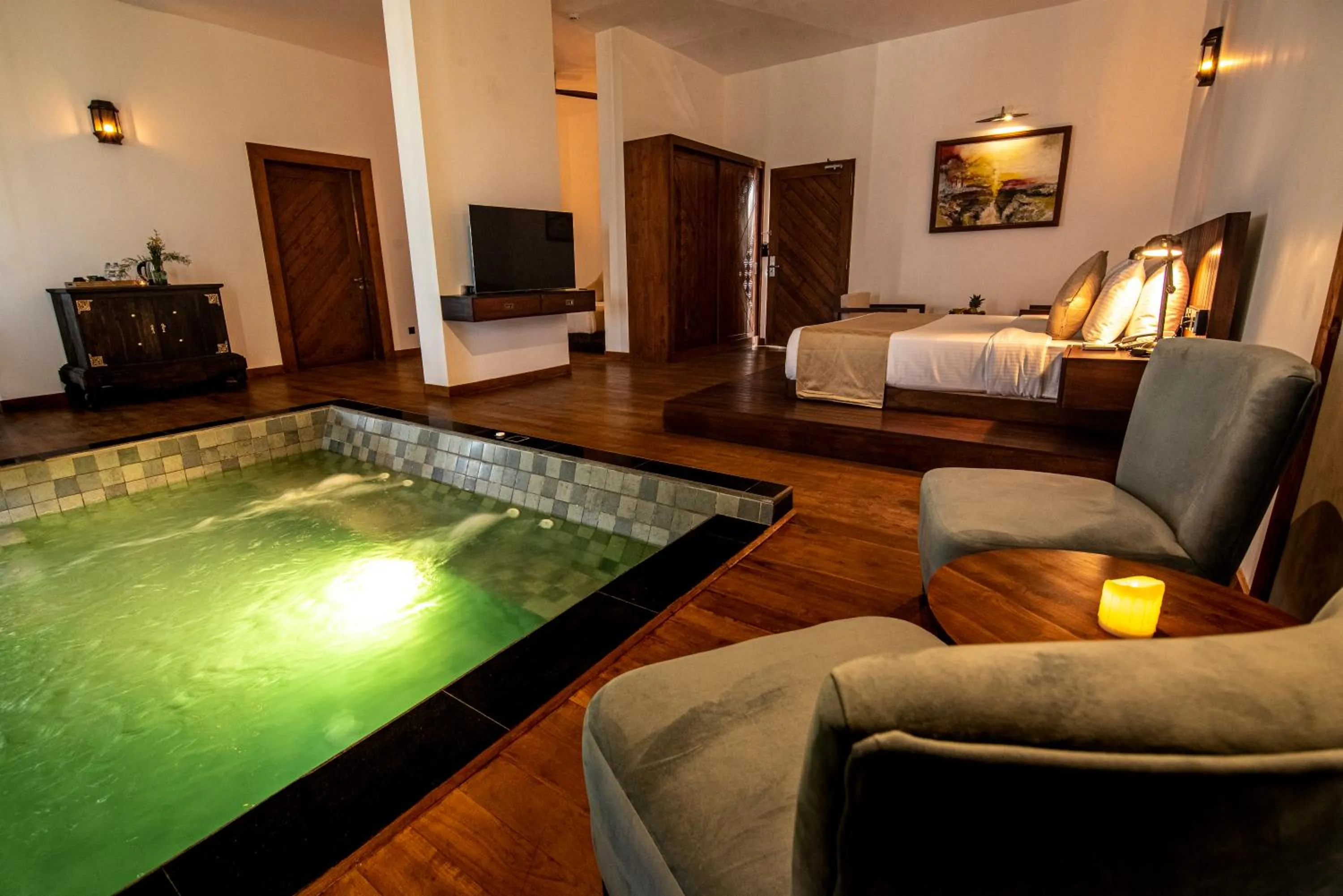 Photo of the whole room, Bed in The Rockwall Boutique Hotel Bentota