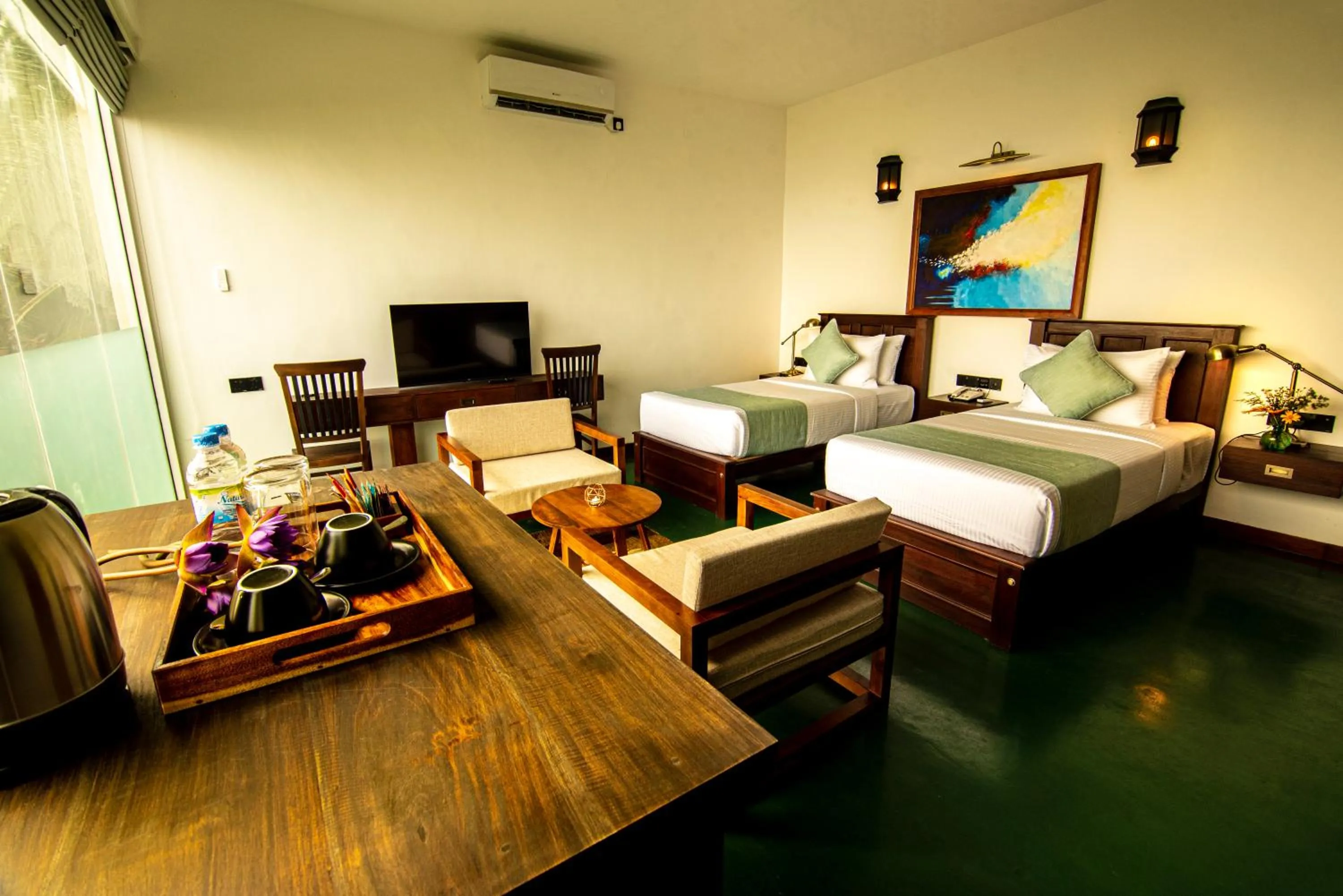 Bed in The Rockwall Boutique Hotel Bentota