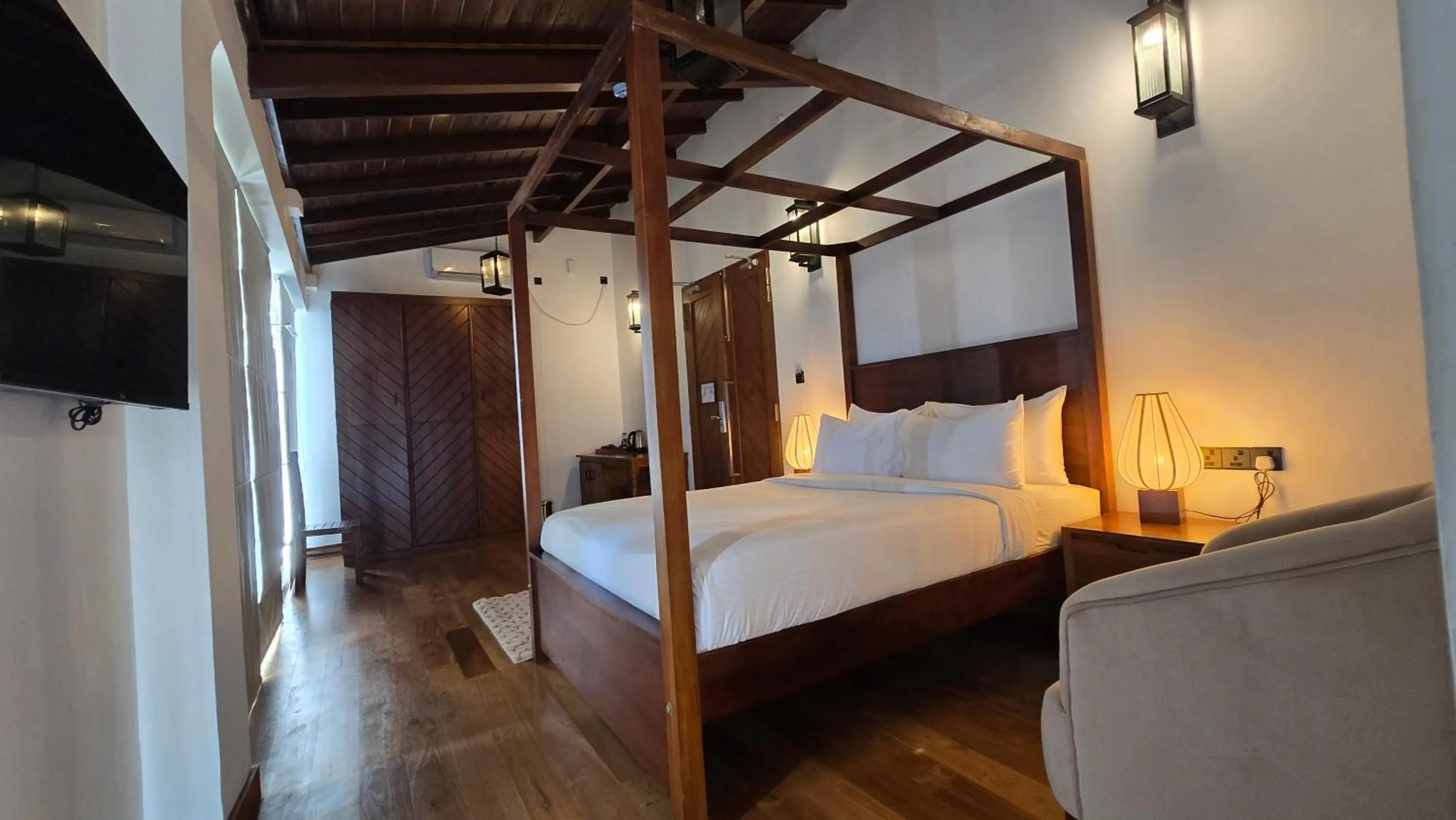 Bed in The Rockwall Boutique Hotel Bentota