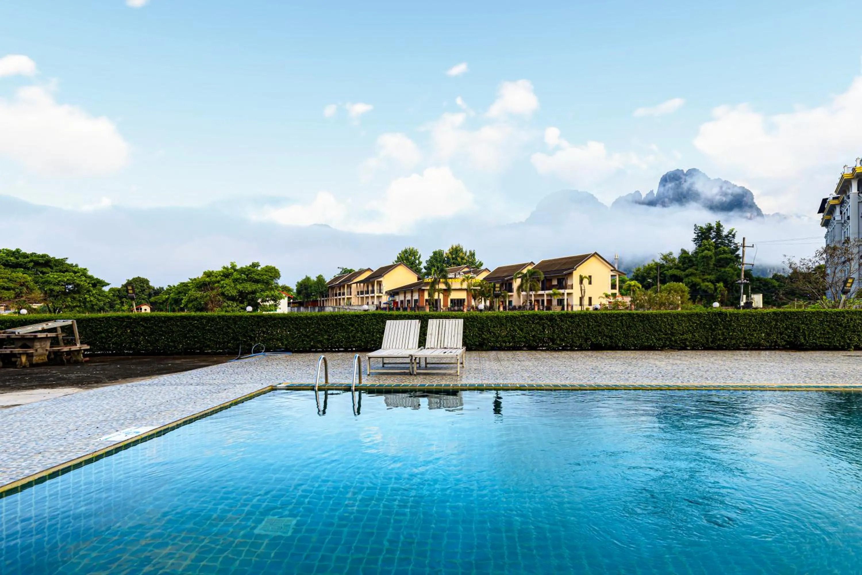 Pool view in Lisha The Grand Riverside Hotel