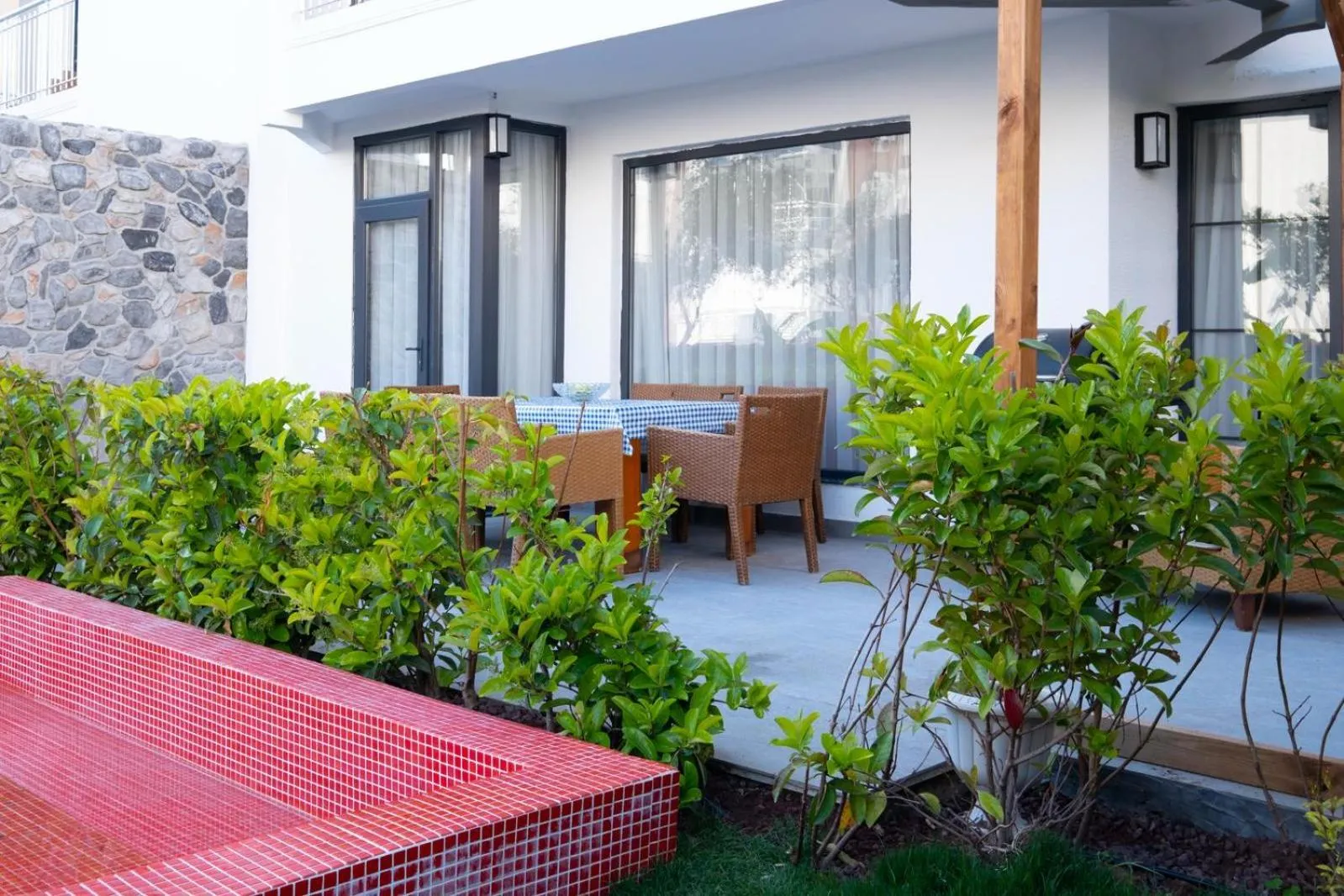 Patio in Wolf Suites