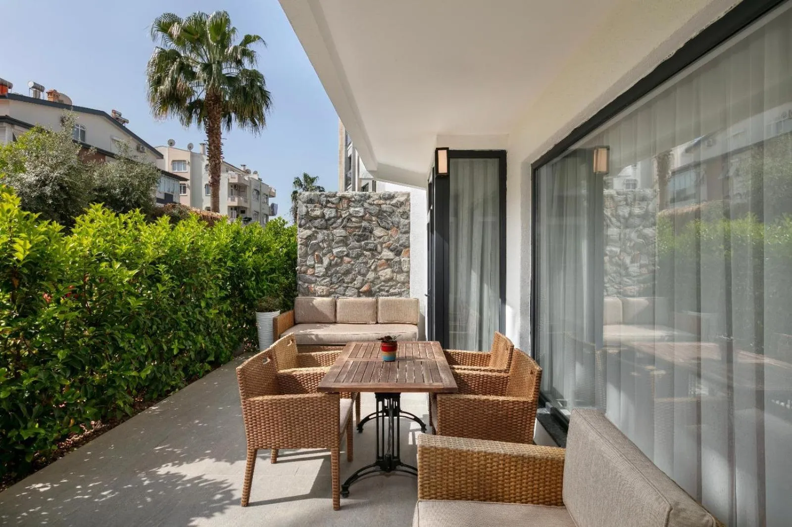 Patio in Wolf Suites