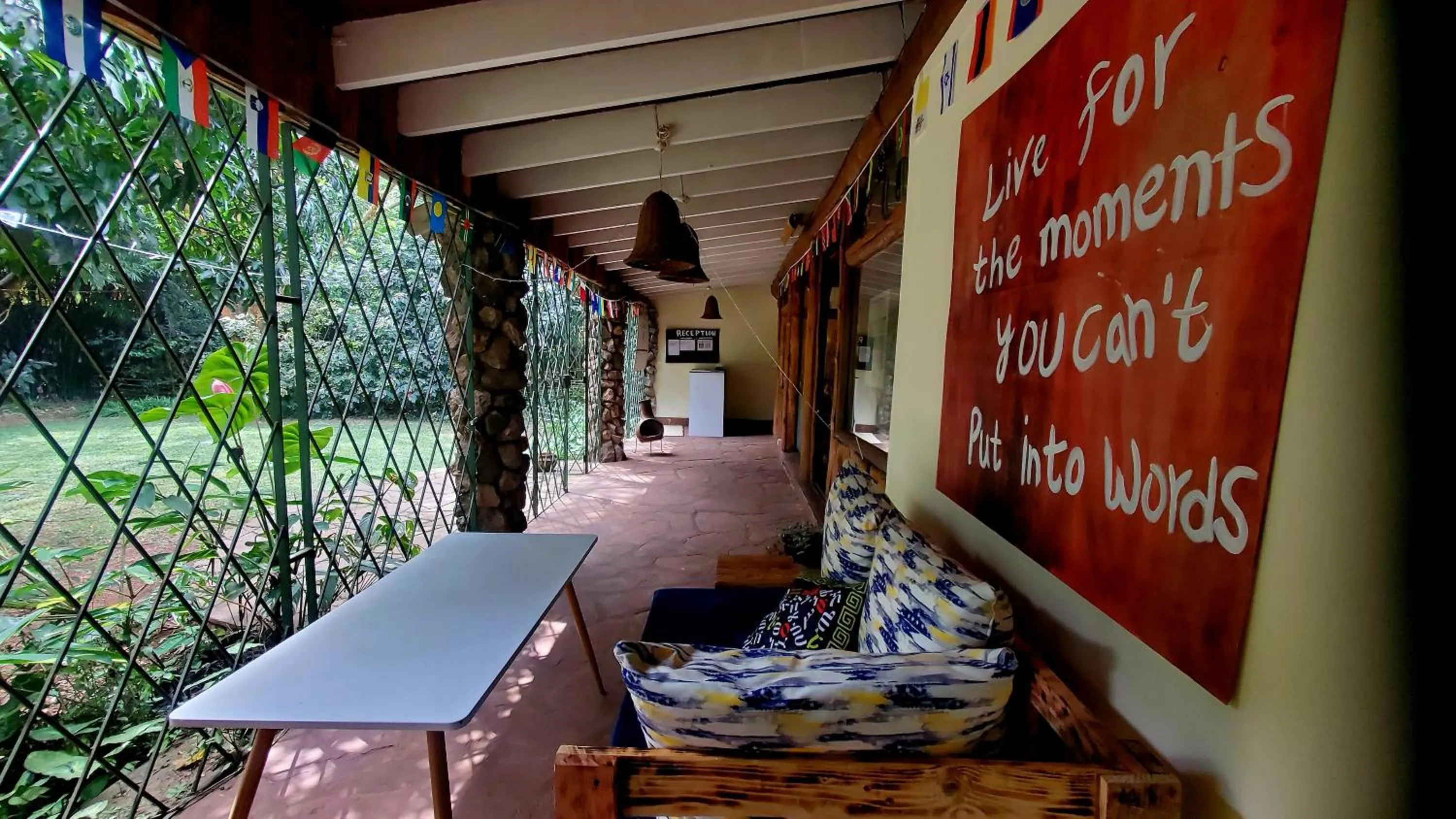 Patio in Mad Vervet Nairobi Backpackers Hostel