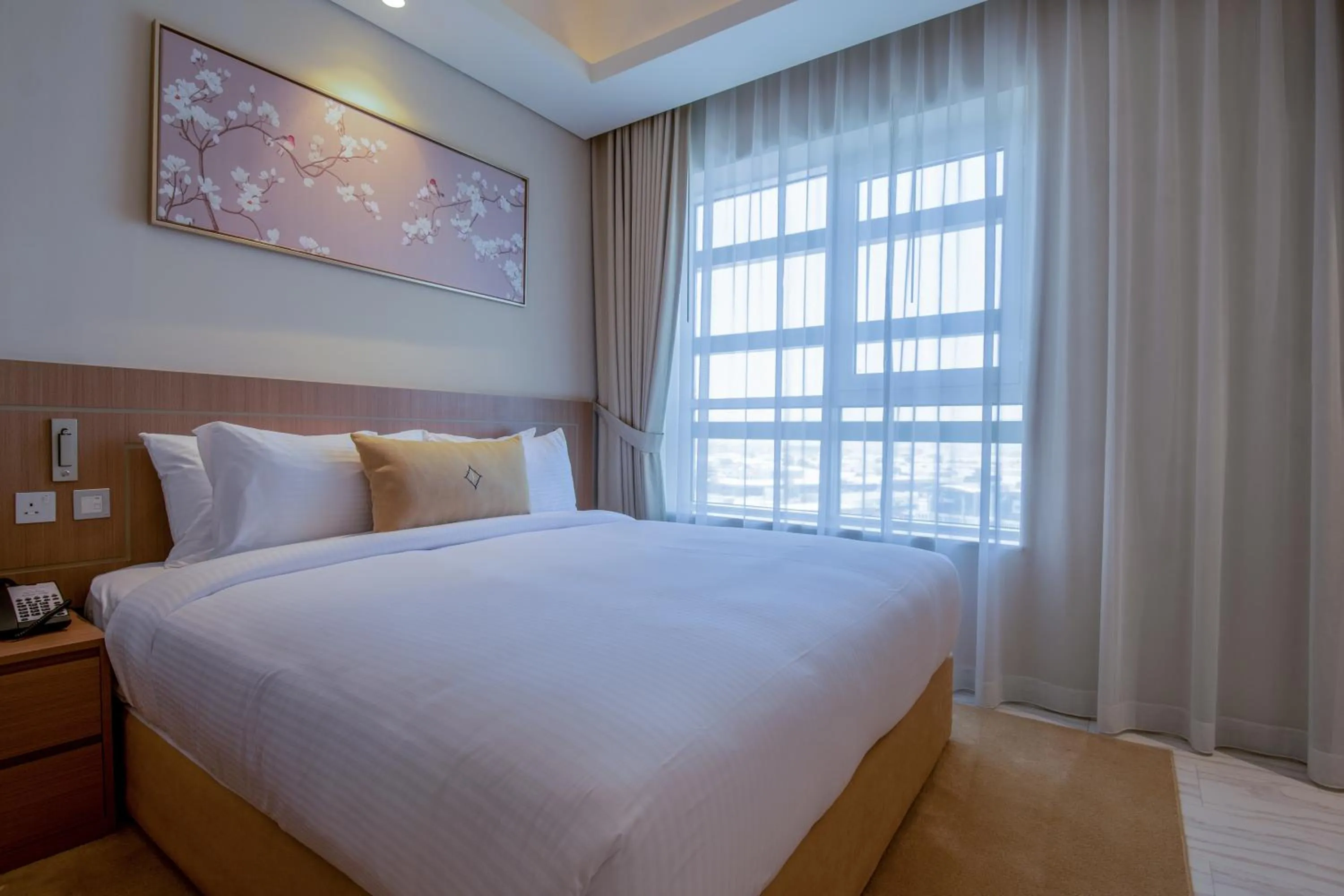 Bed in Jood Hotel Apartments