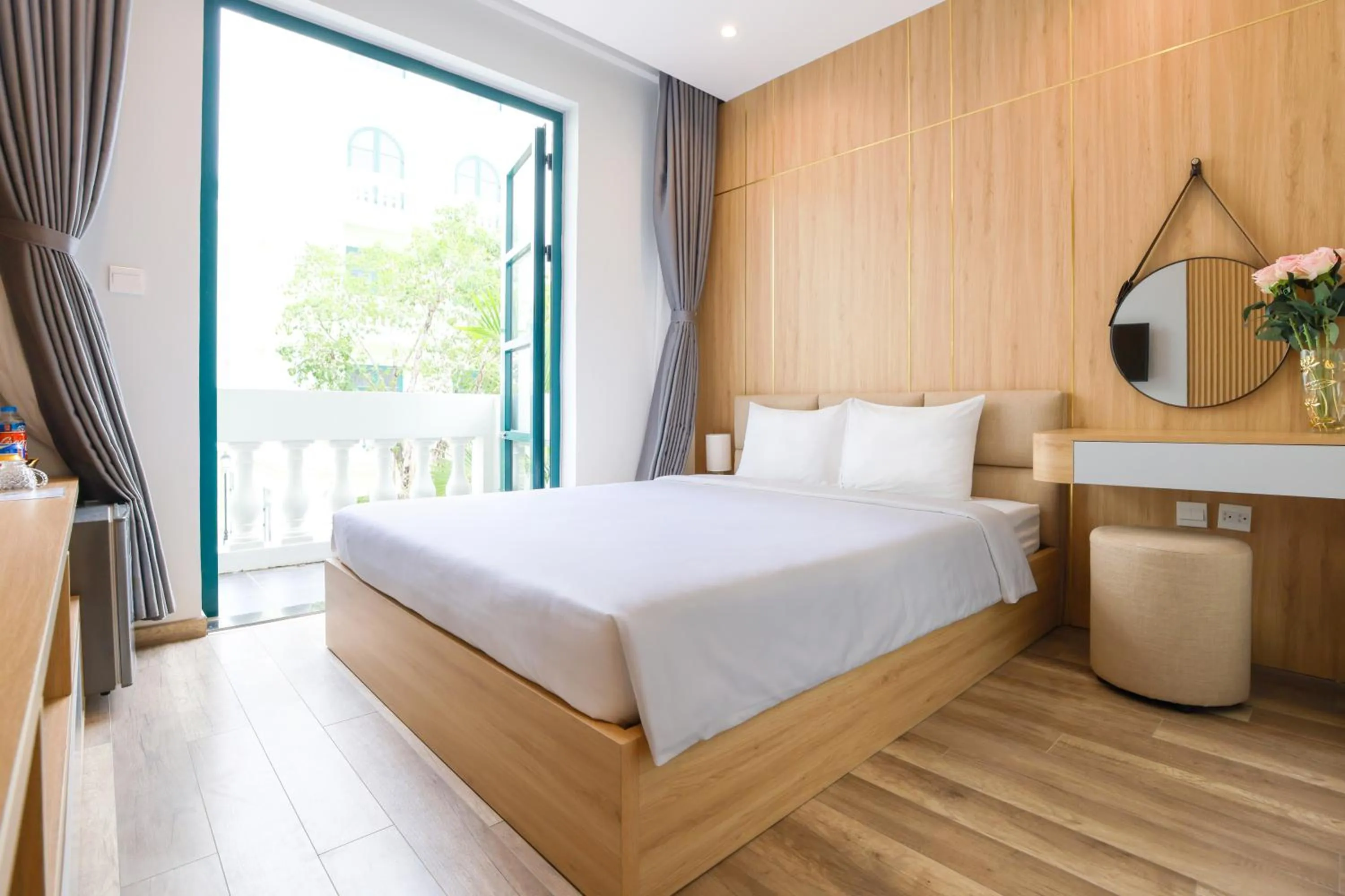 Bed in Golden Dragon Hotel