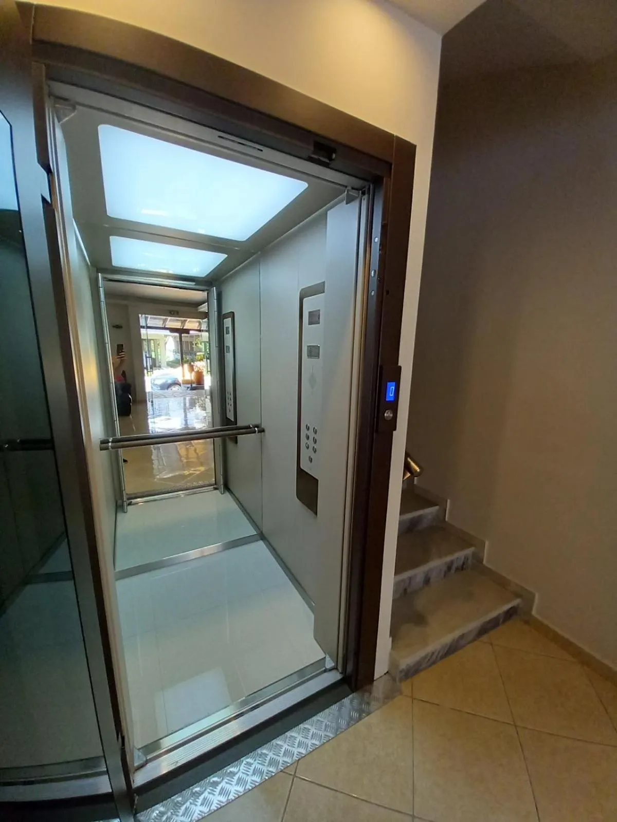 elevator in Nepheli Apartments and Studios