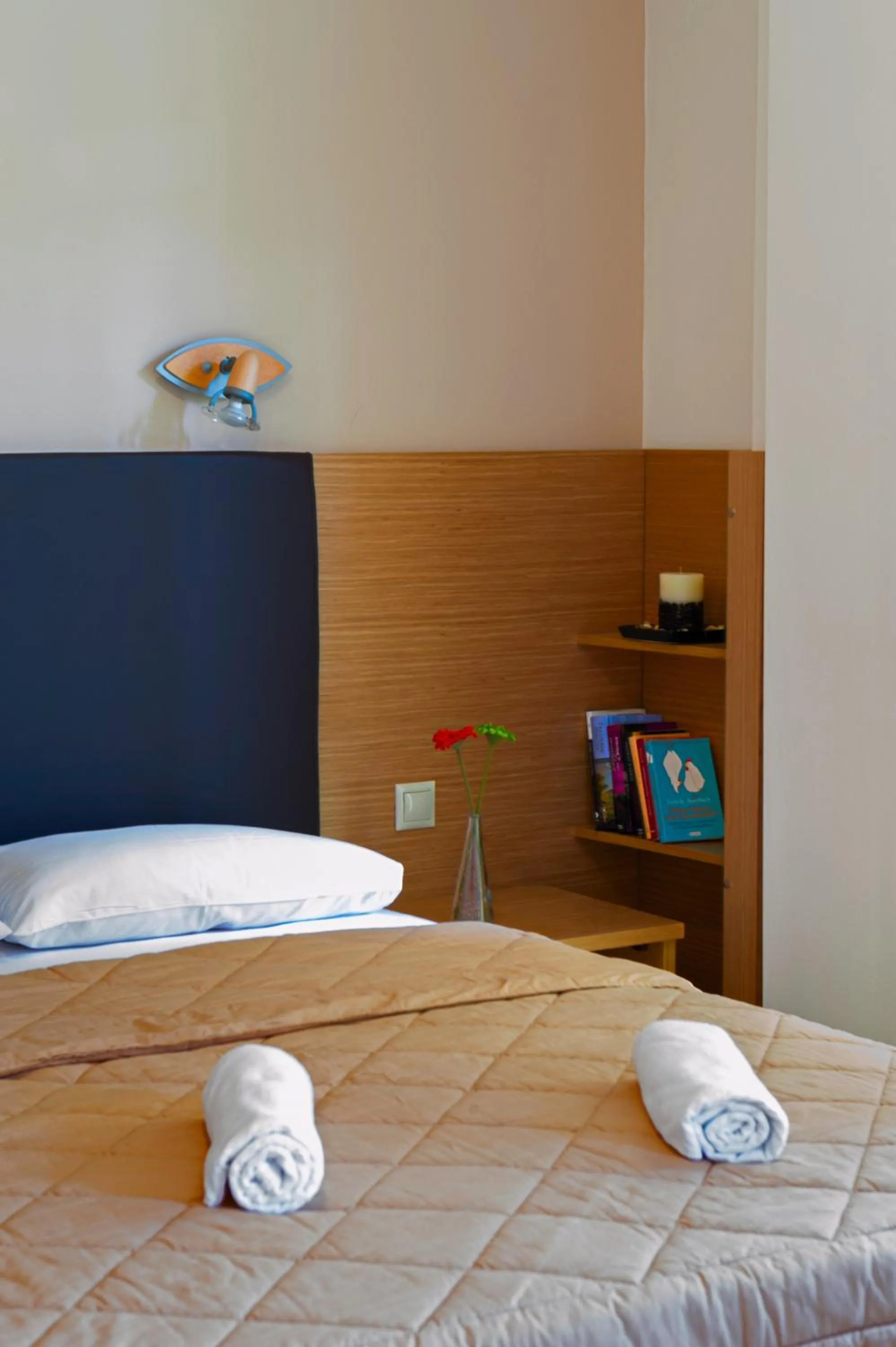 Bed in Nepheli Apartments and Studios