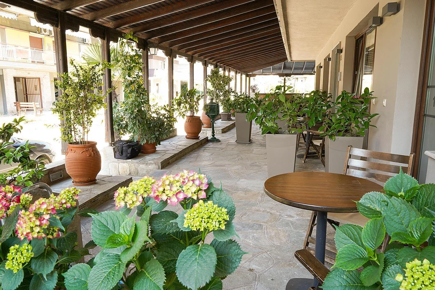 Patio in Nepheli Apartments and Studios