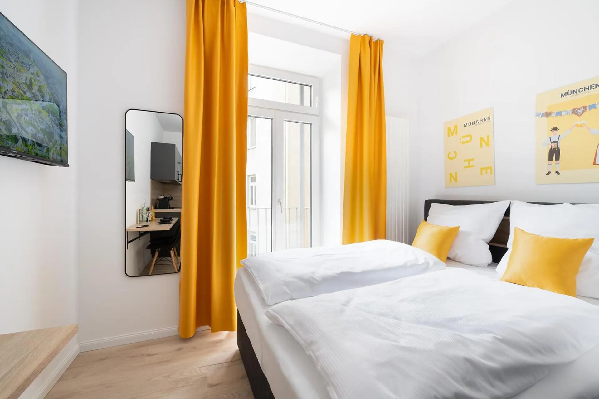 Bed in Servus Apartments by Homaris