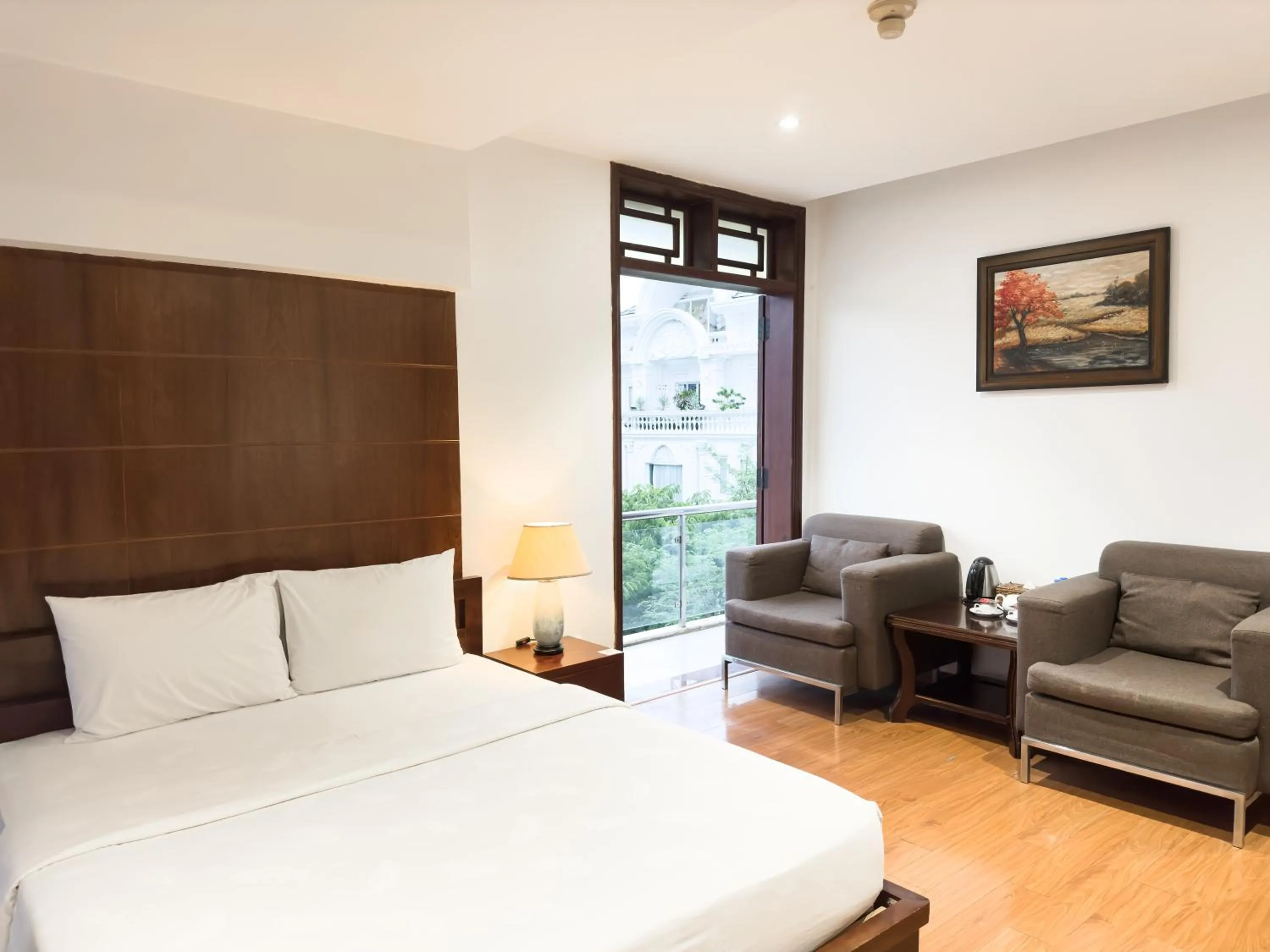 View (from property/room), Bed in Hoang Yen Hotel Near SECC - Phu My Hung