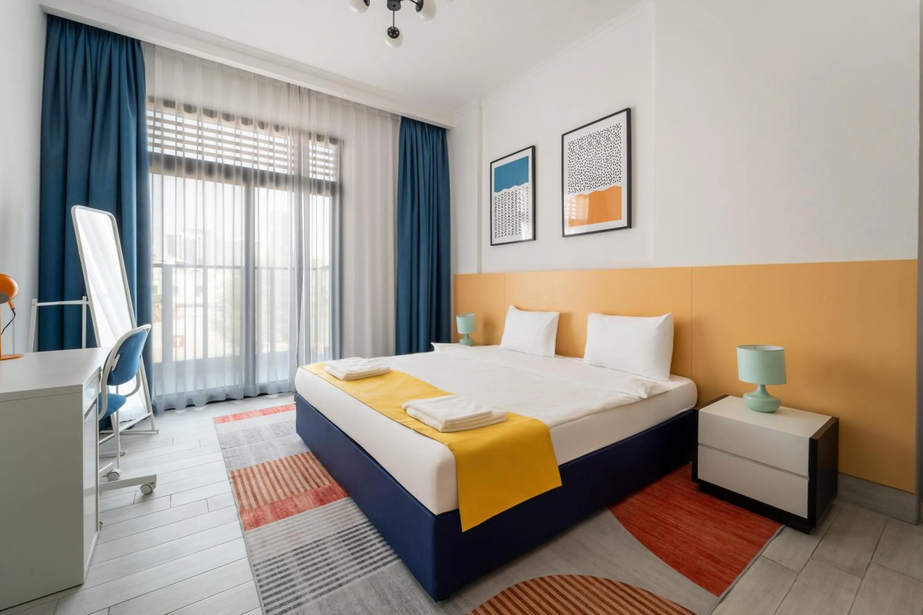 Bedroom, Bed in Izzzi Life Mint