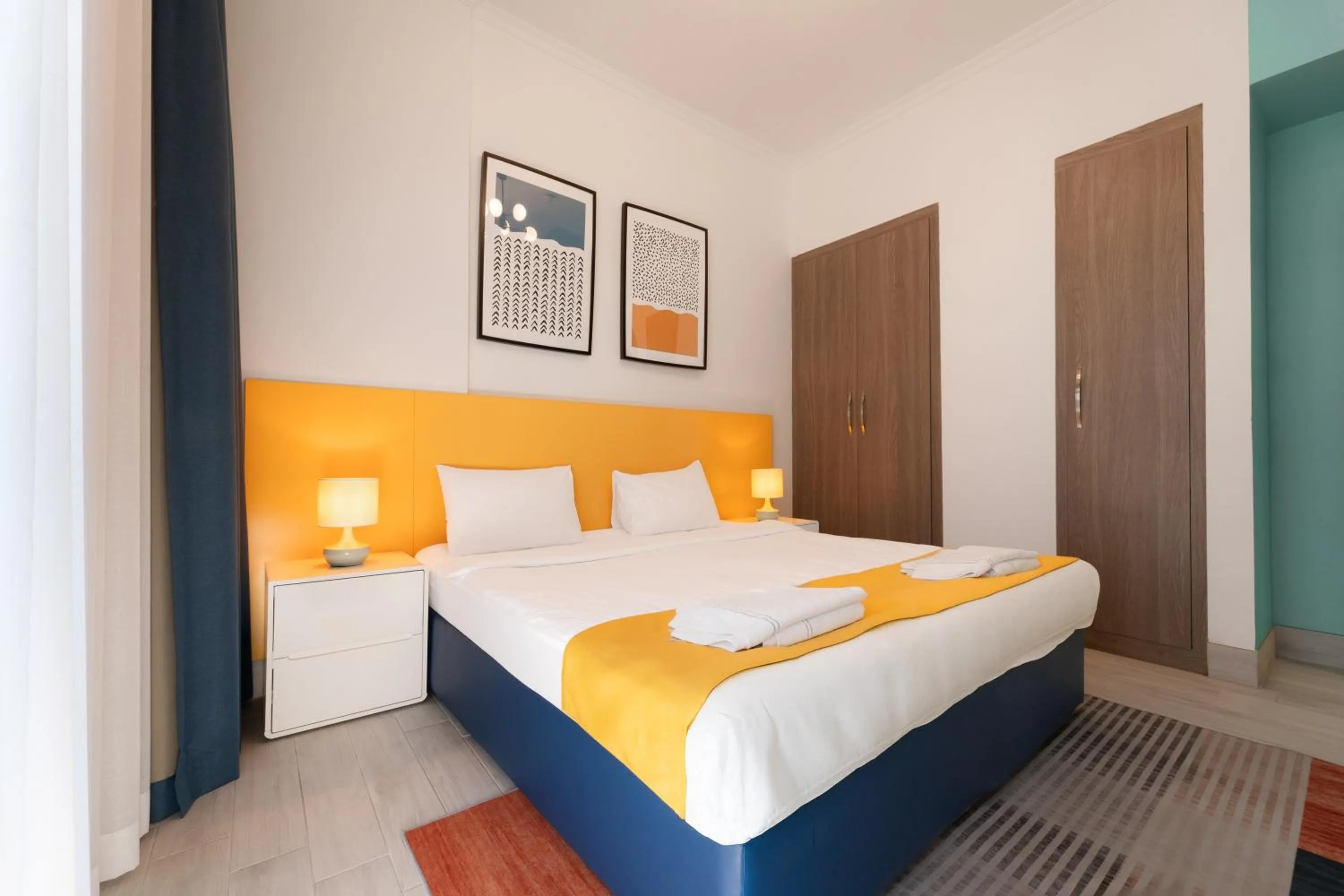 Bedroom, Bed in Izzzi Life Mint