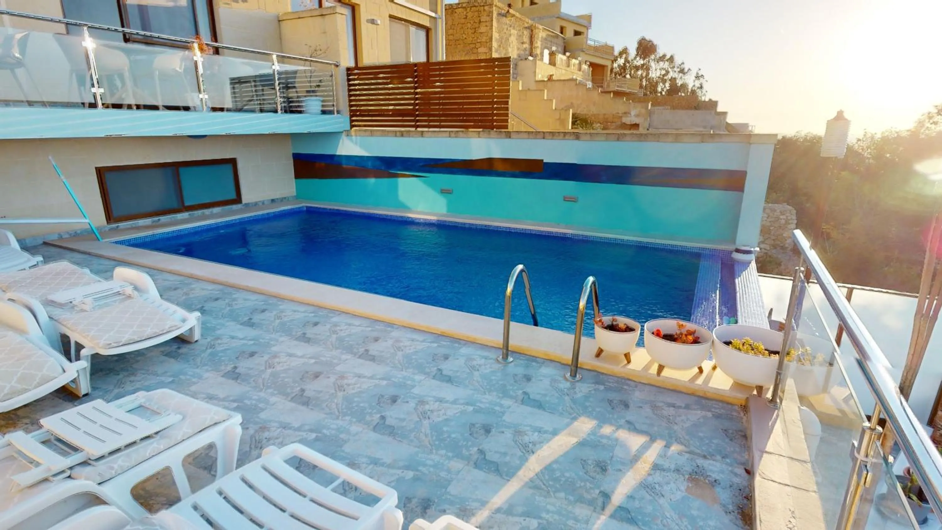 Patio, Swimming Pool in Dubhlina - Luxury Bed & Breakfast - Gozo
