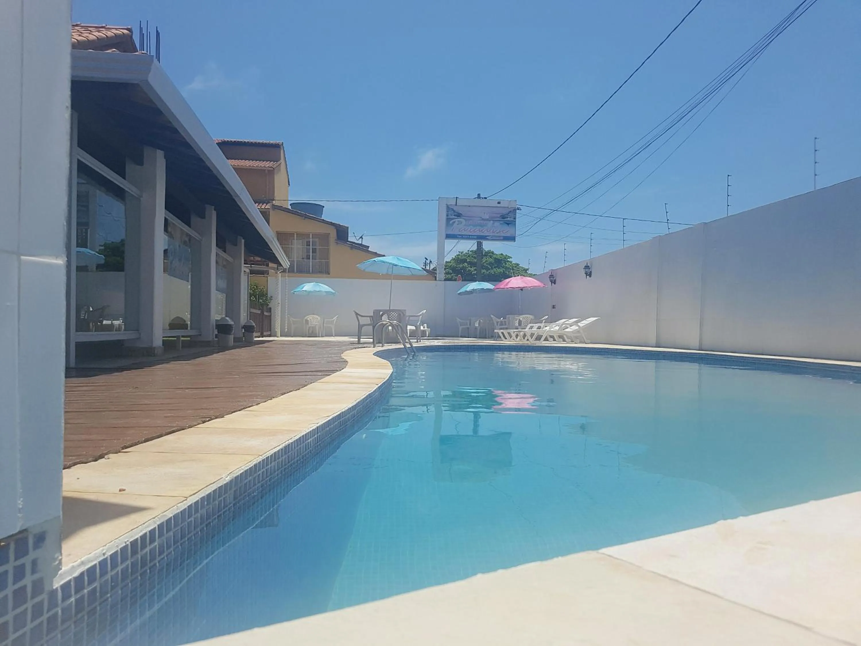 Pool view in Pousada Paradise