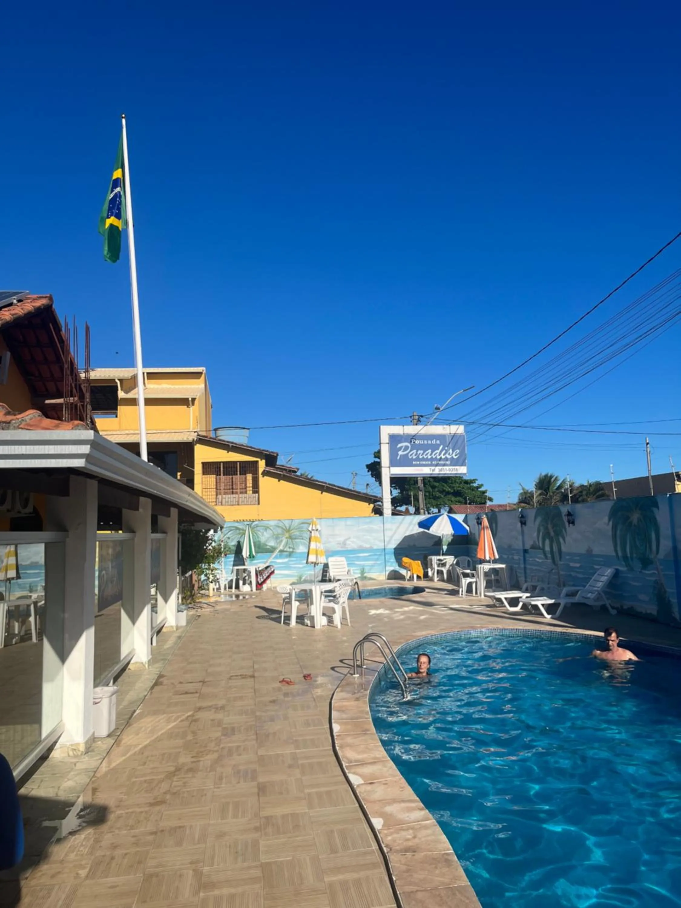 Pool view in Pousada Paradise