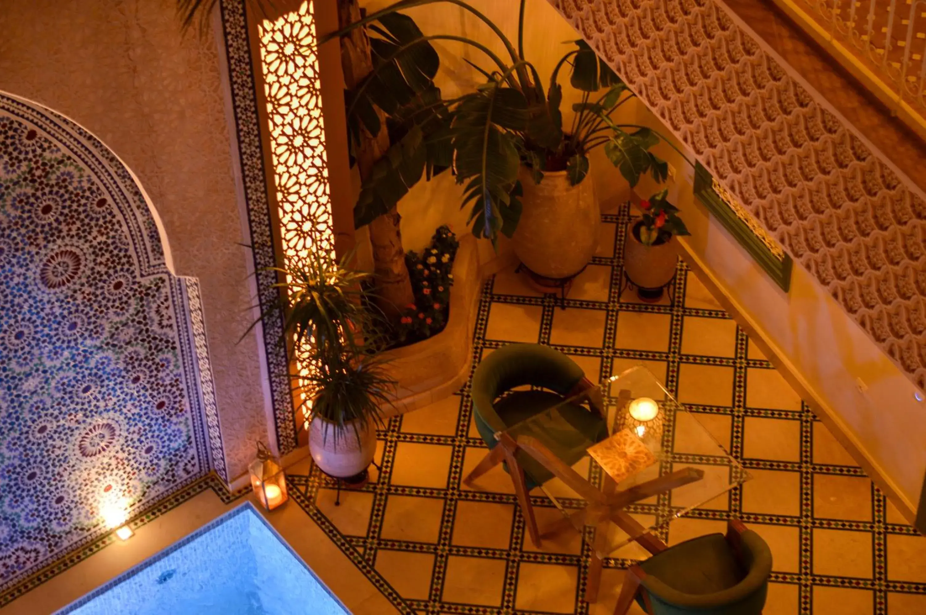 Pool view in Riad Jalina Pool view in Riad Jalina