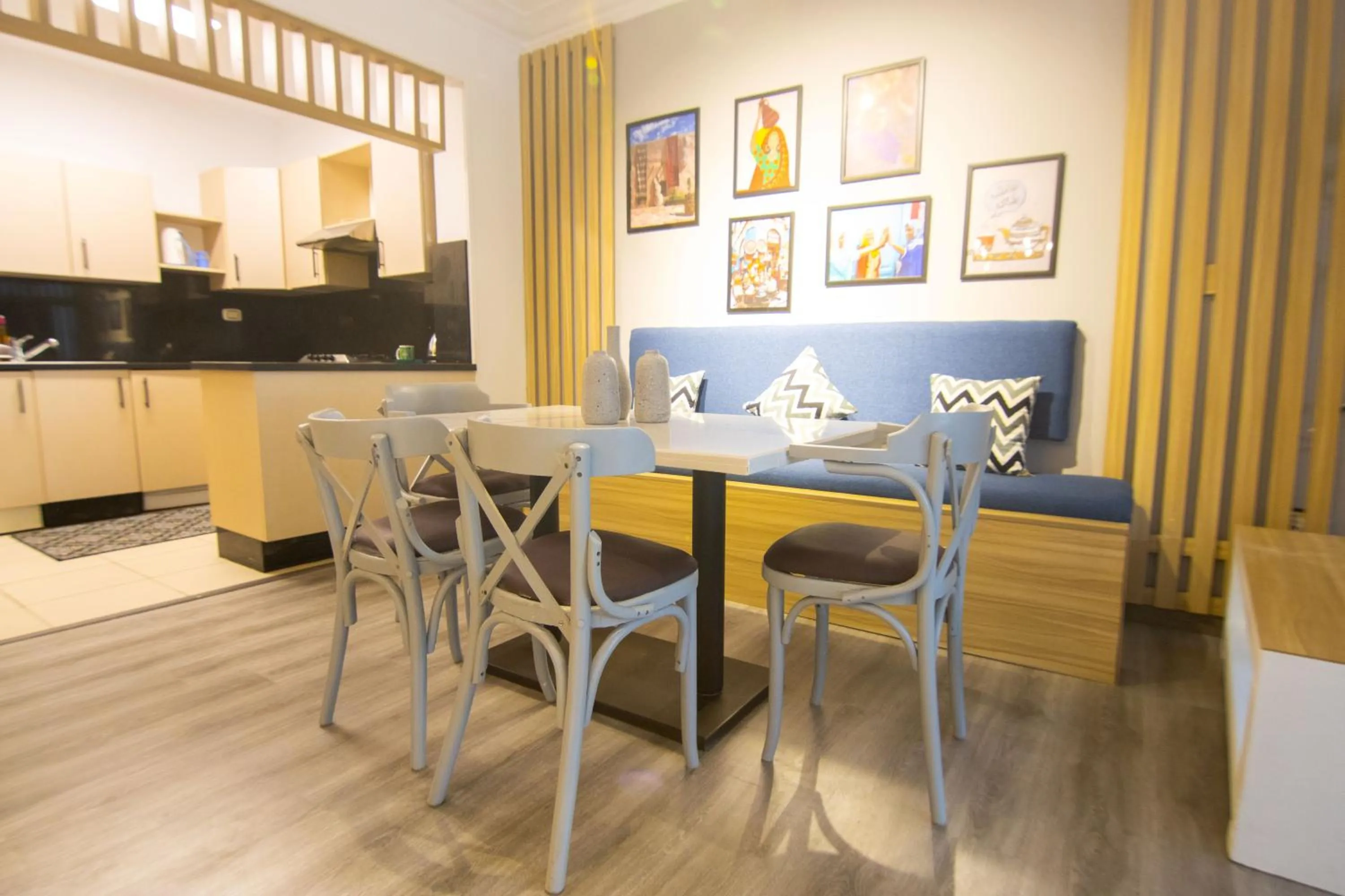 Seating area in Lovely 3BR Apartment in Heart of Mohandseen