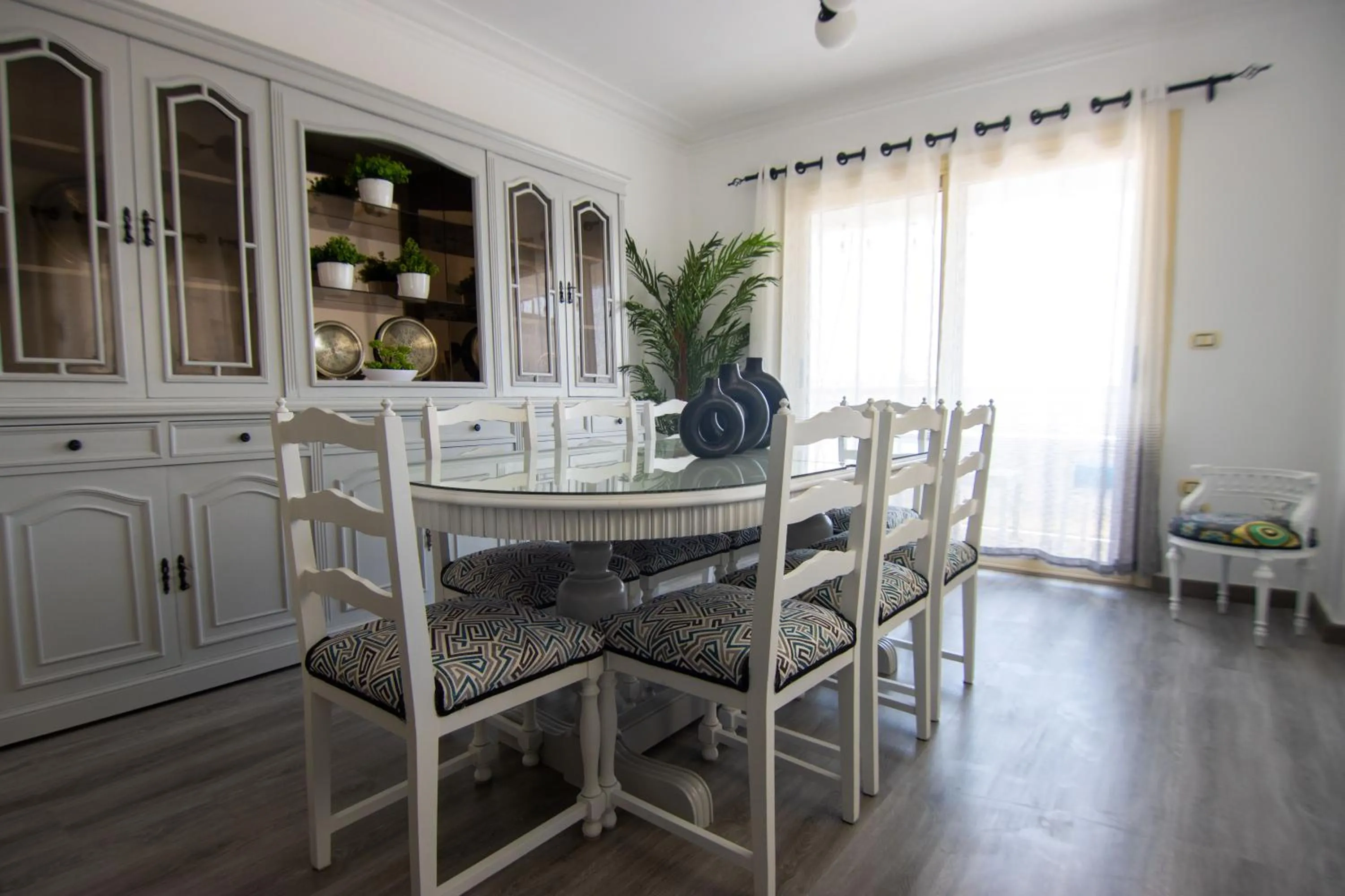Dining area in Lovely 3BR Apartment in Heart of Mohandseen