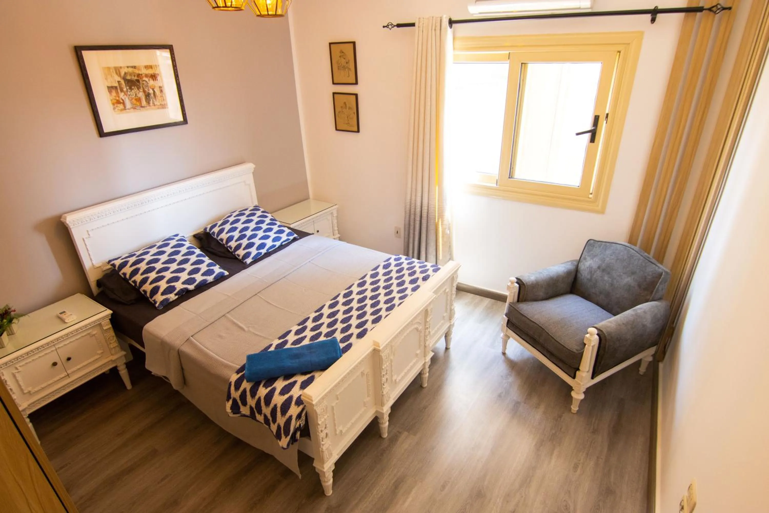 Bed in Lovely 3BR Apartment in Heart of Mohandseen
