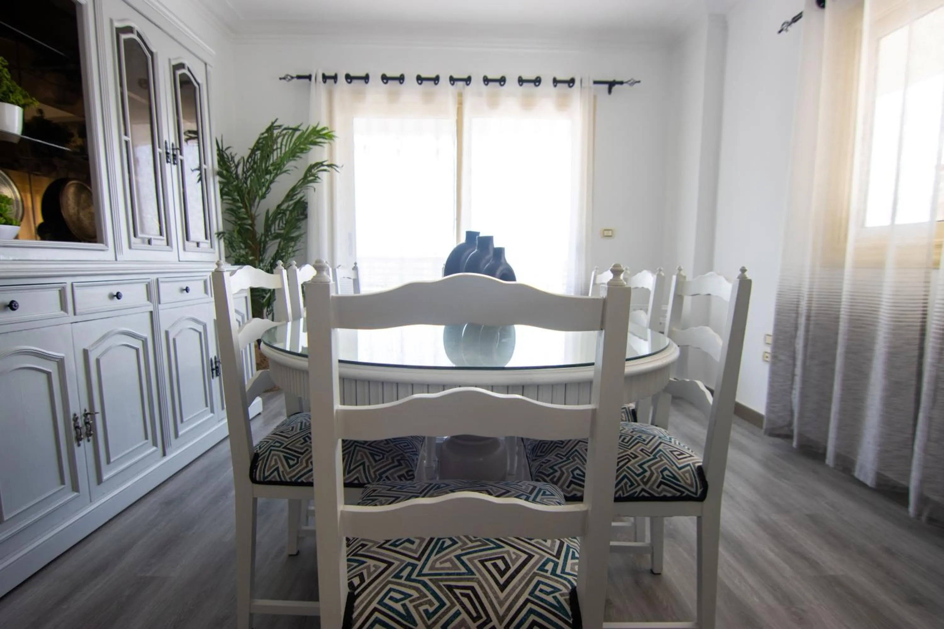 Dining area in Lovely 3BR Apartment in Heart of Mohandseen