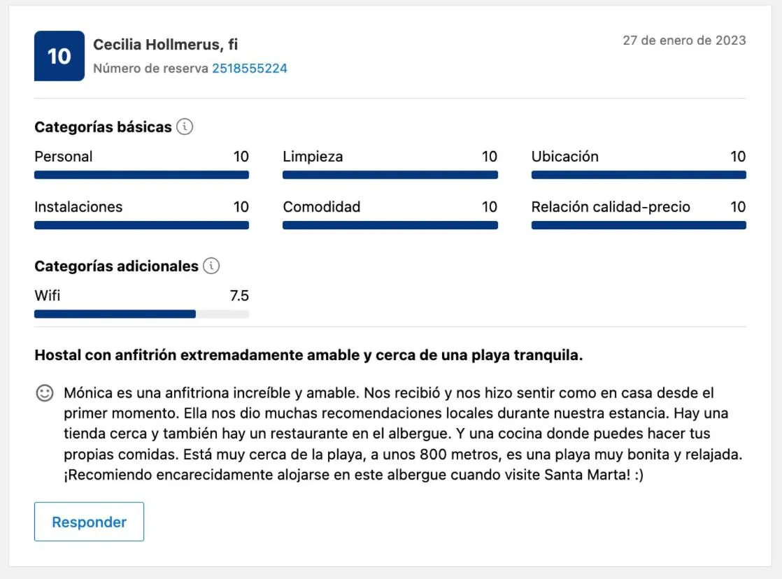 Text overlay in Casa Hotel Isabella