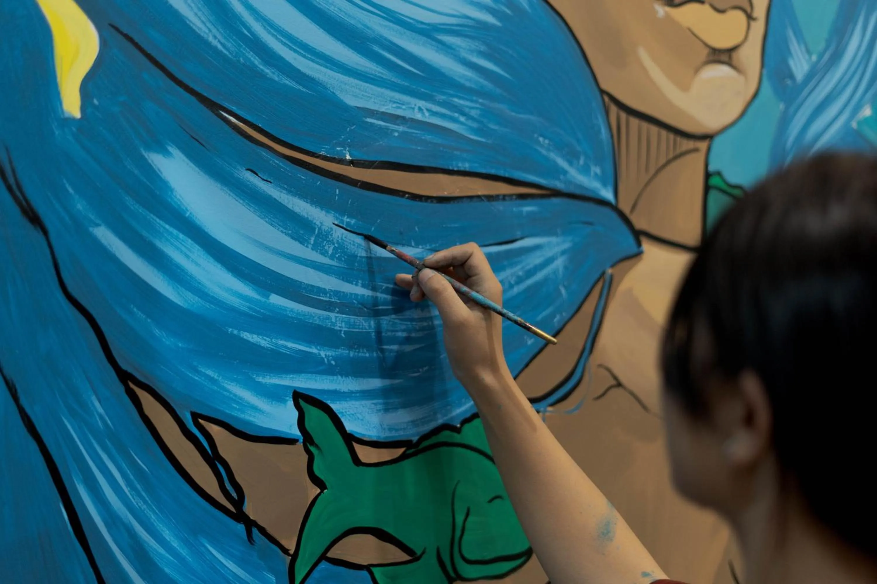 Decorative detail in Spontrail Hostel