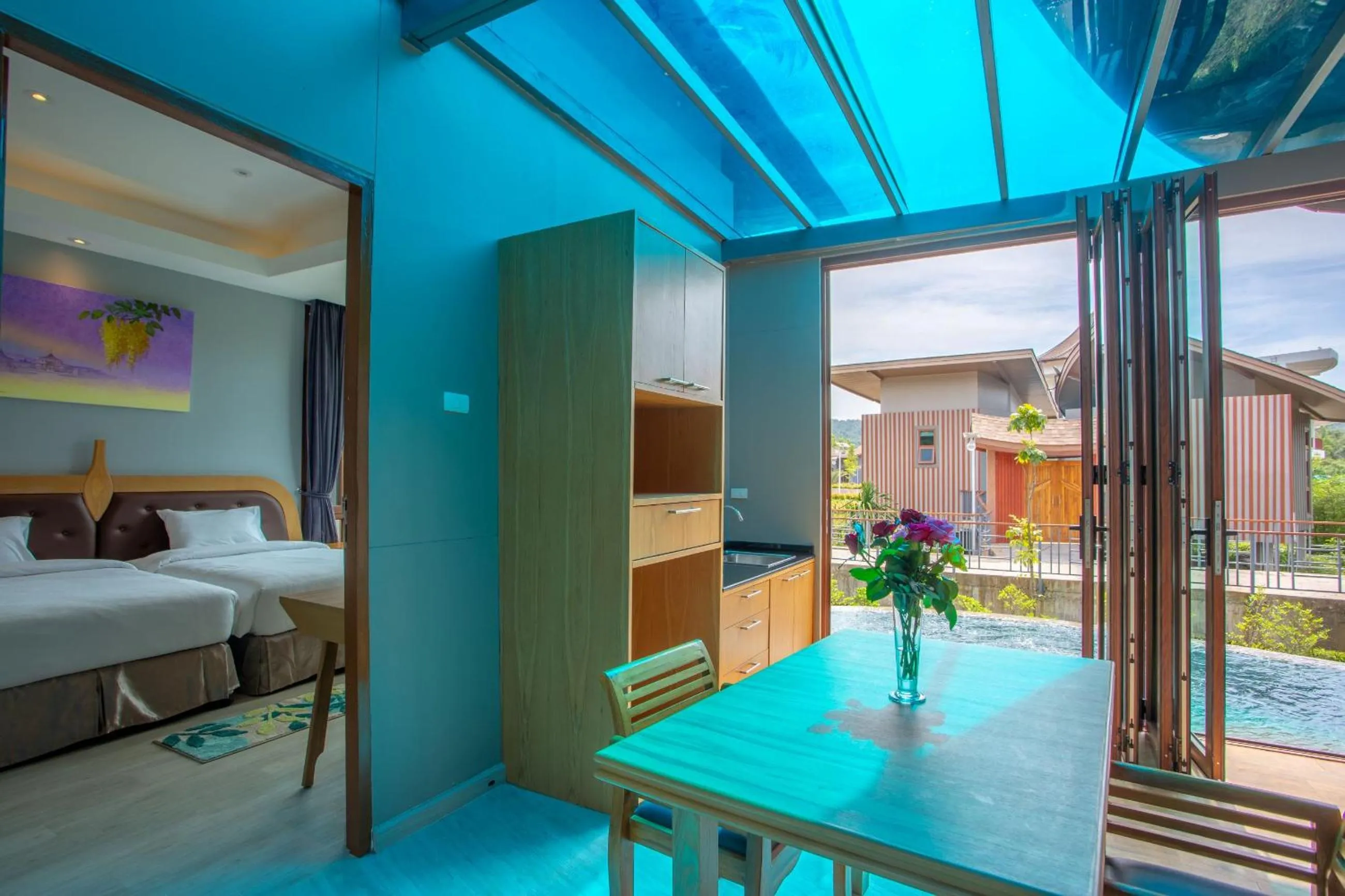 Bed in Nakaburi Sanctuary Resort&Spa