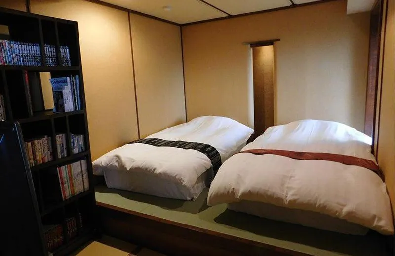 Bed in Hakone Kyuan