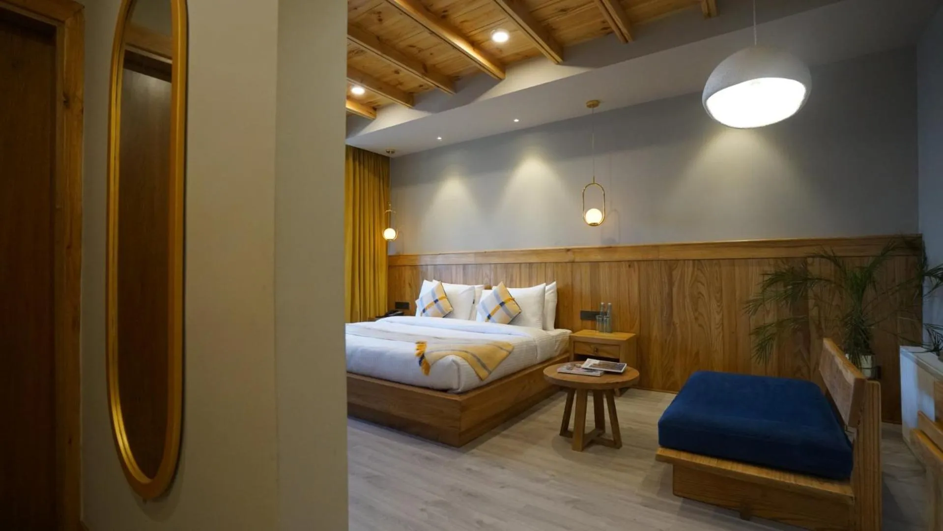 Bed in Hotel Rewa Ladakh