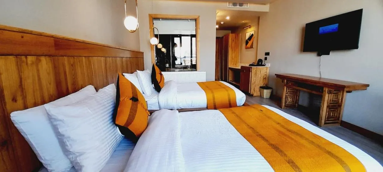 TV and multimedia, Bed in Hotel Rewa Ladakh