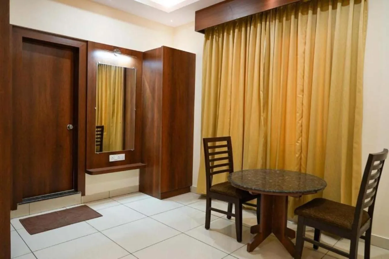 Seating area in Sri Krishna Inn - Kempegowda Airport Bangalore