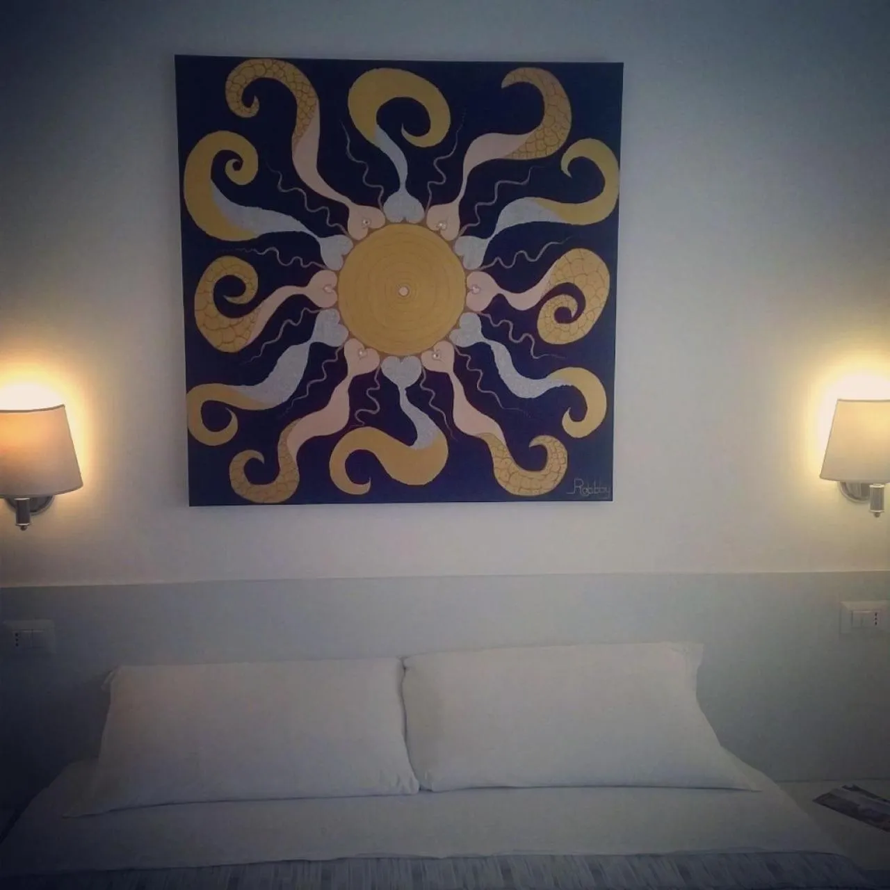 Bed in Buonarroti Guest House