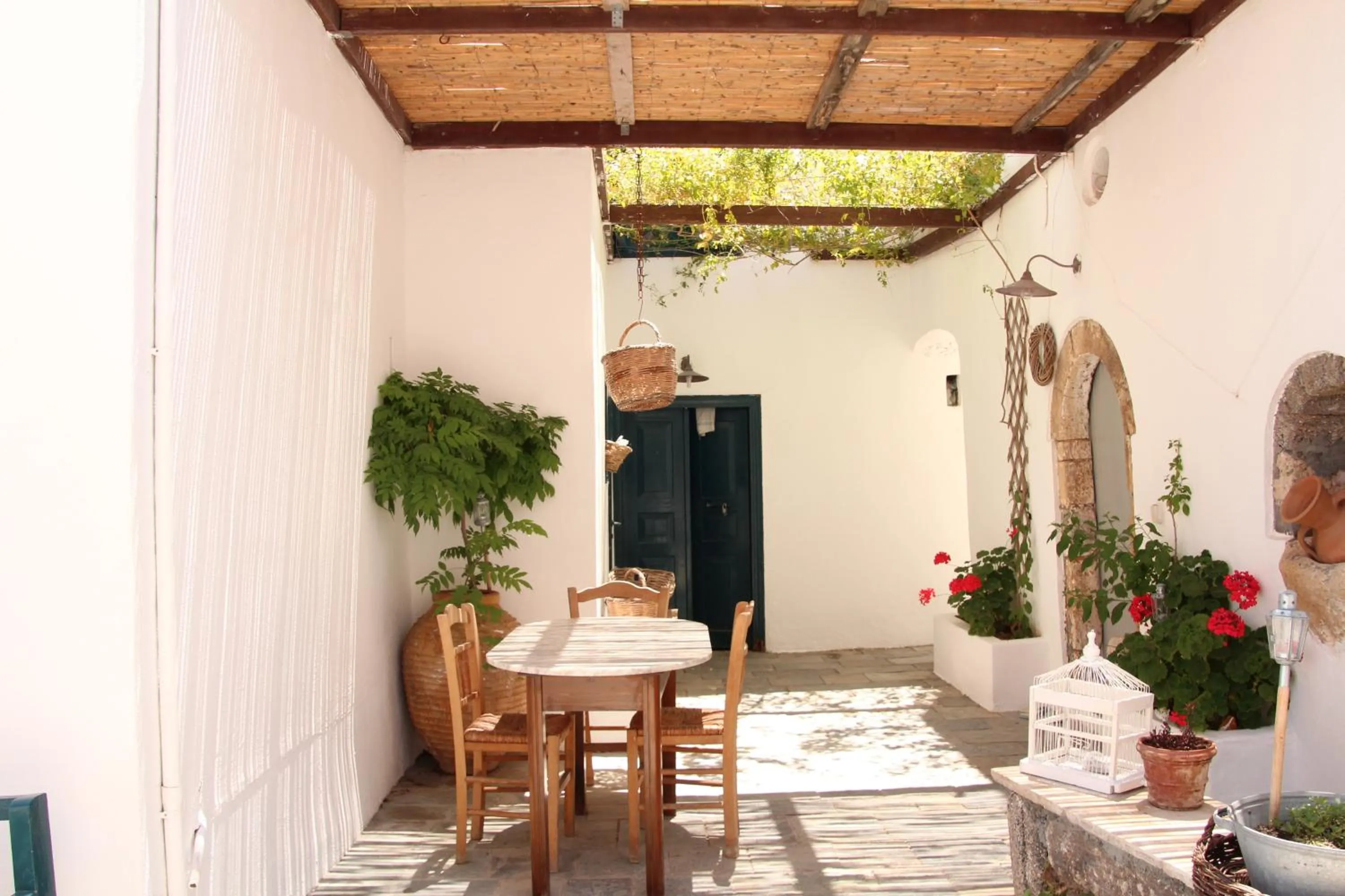 Balcony/Terrace in Hotel Porto Loutro on the Beach