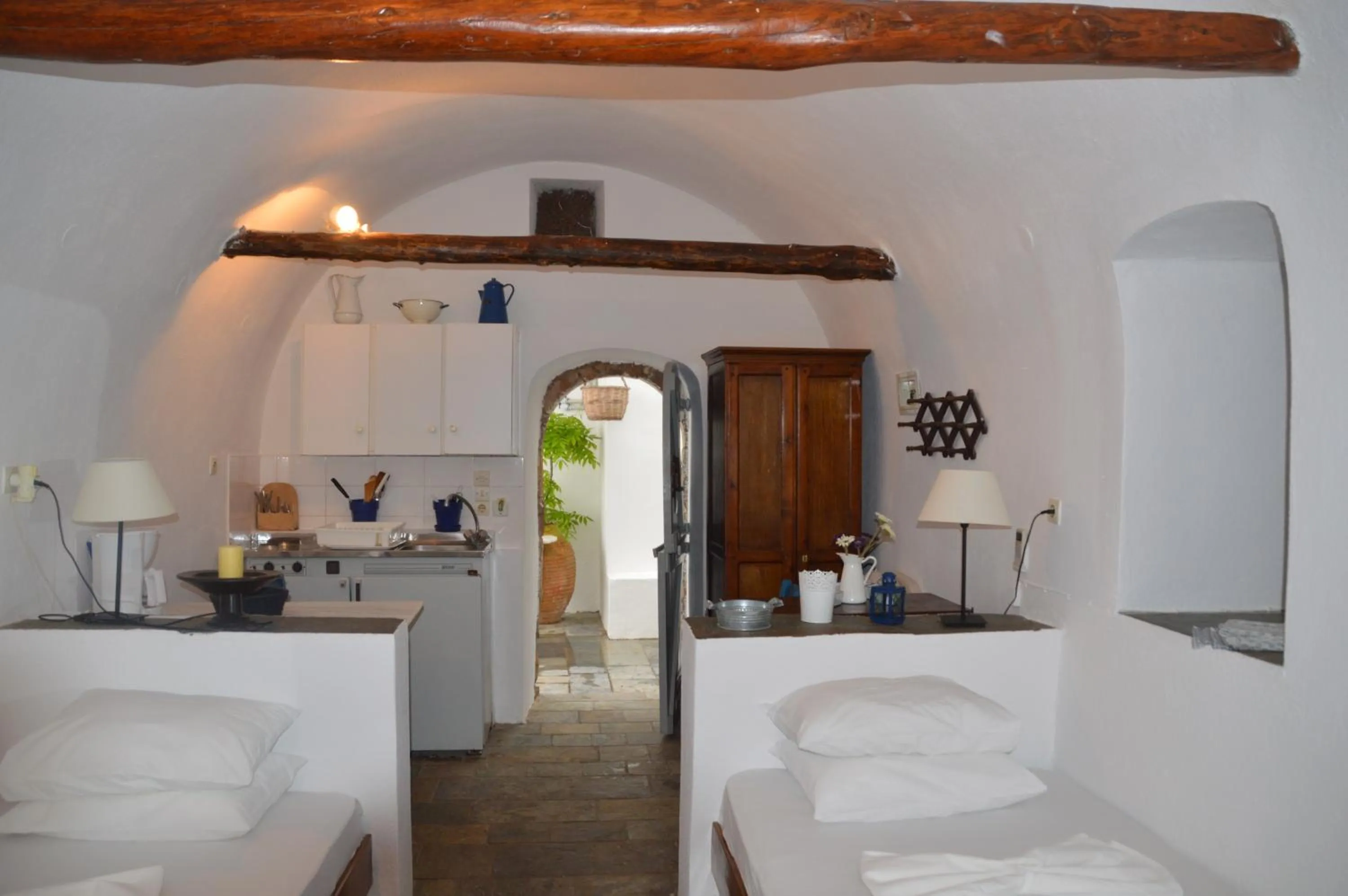 Bed in Hotel Porto Loutro on the Beach