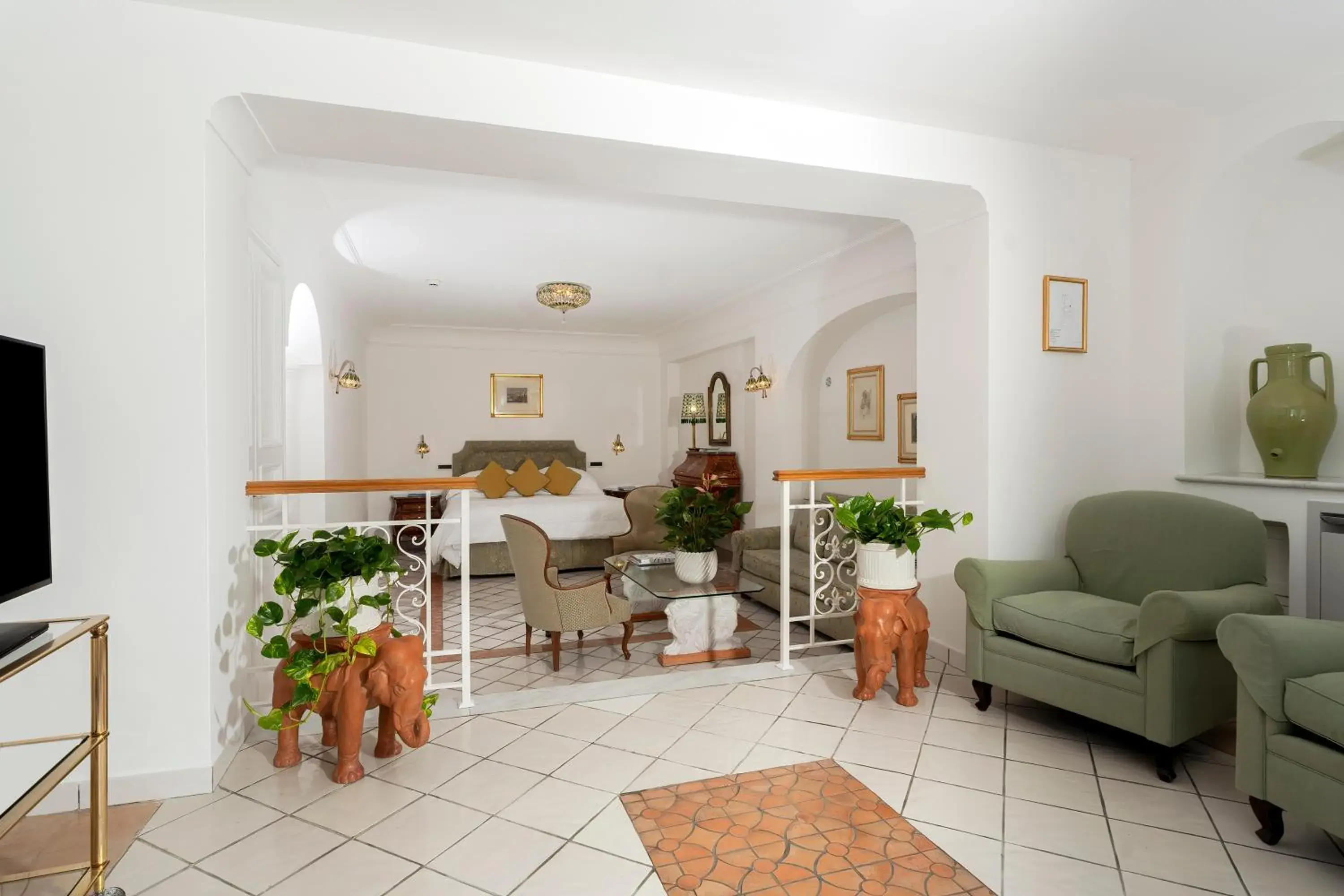 Living room in Hotel Villa Brunella Living room in Hotel Villa Brunella