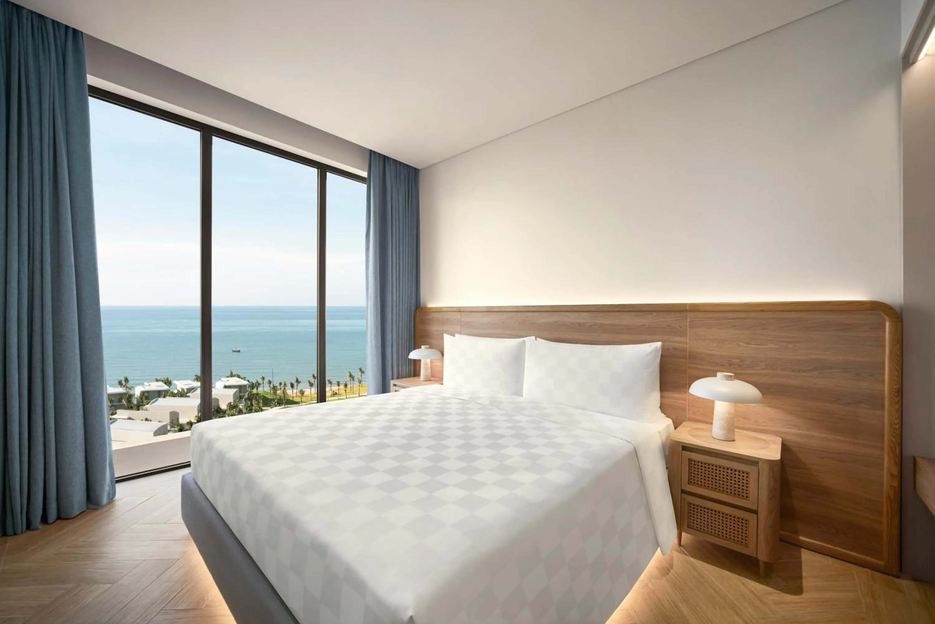 View (from property/room), Bed in IXORA Ho Tram By Fusion